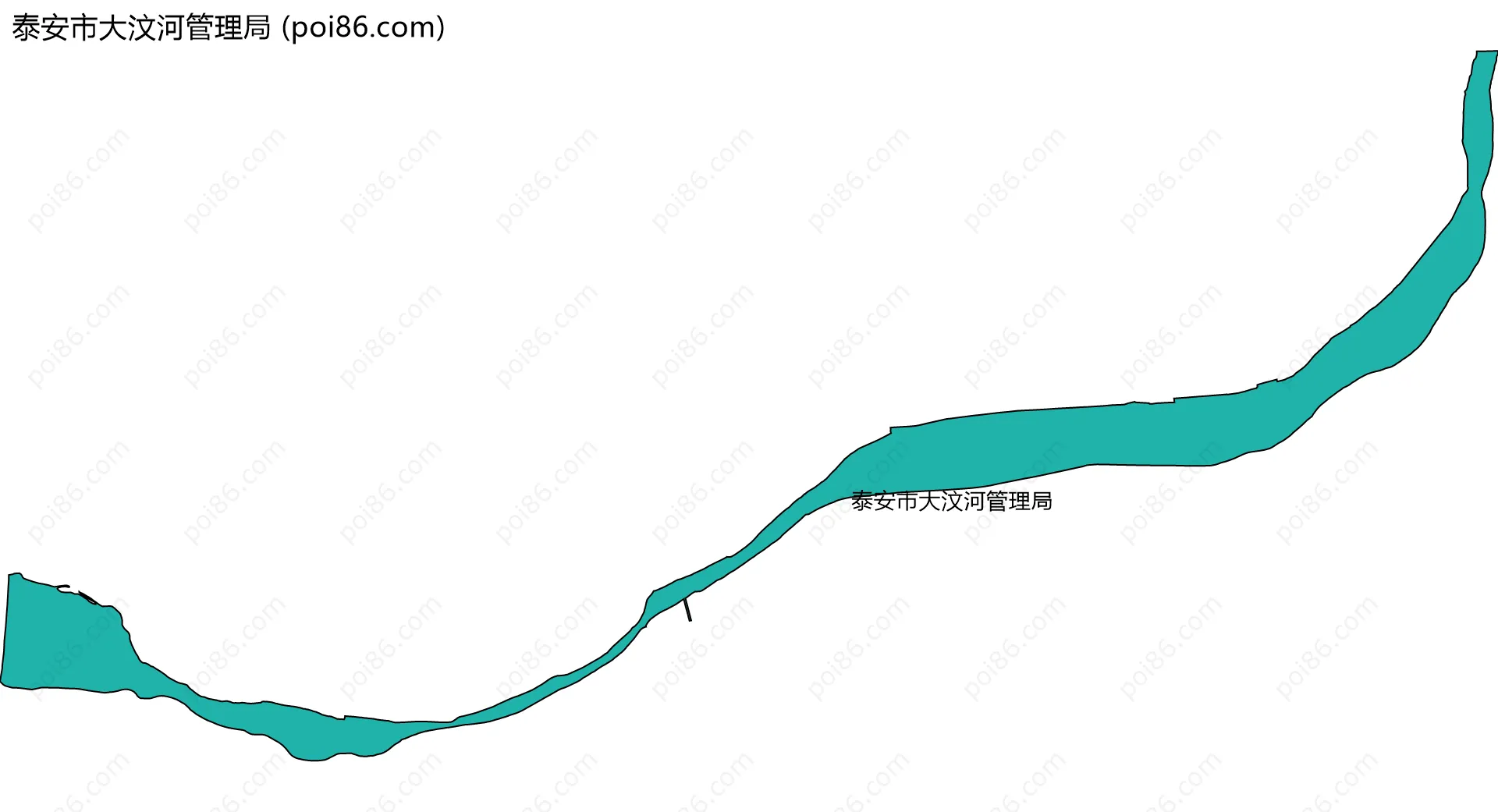 泰安市大汶河管理局边界地图
