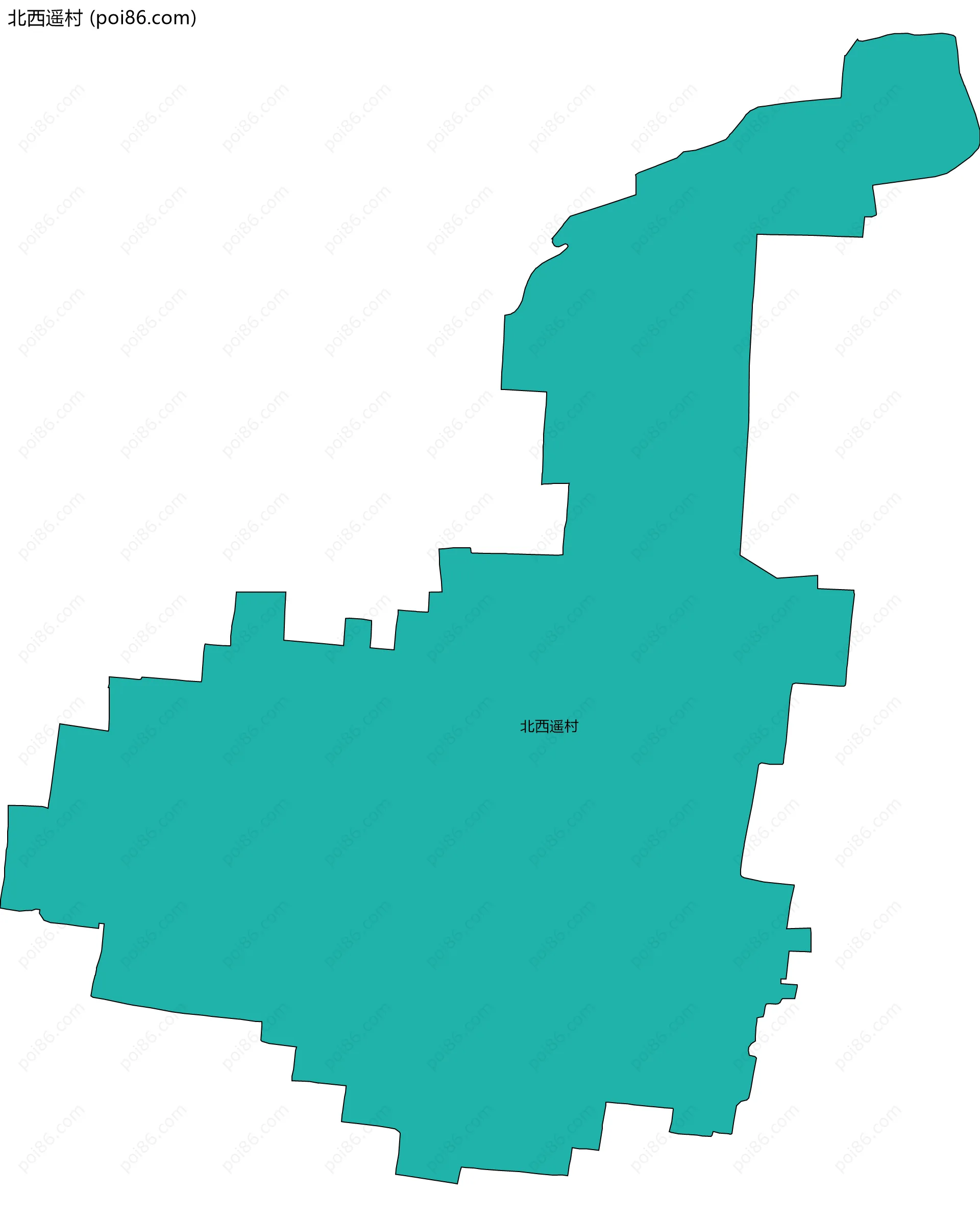 北西遥村边界地图