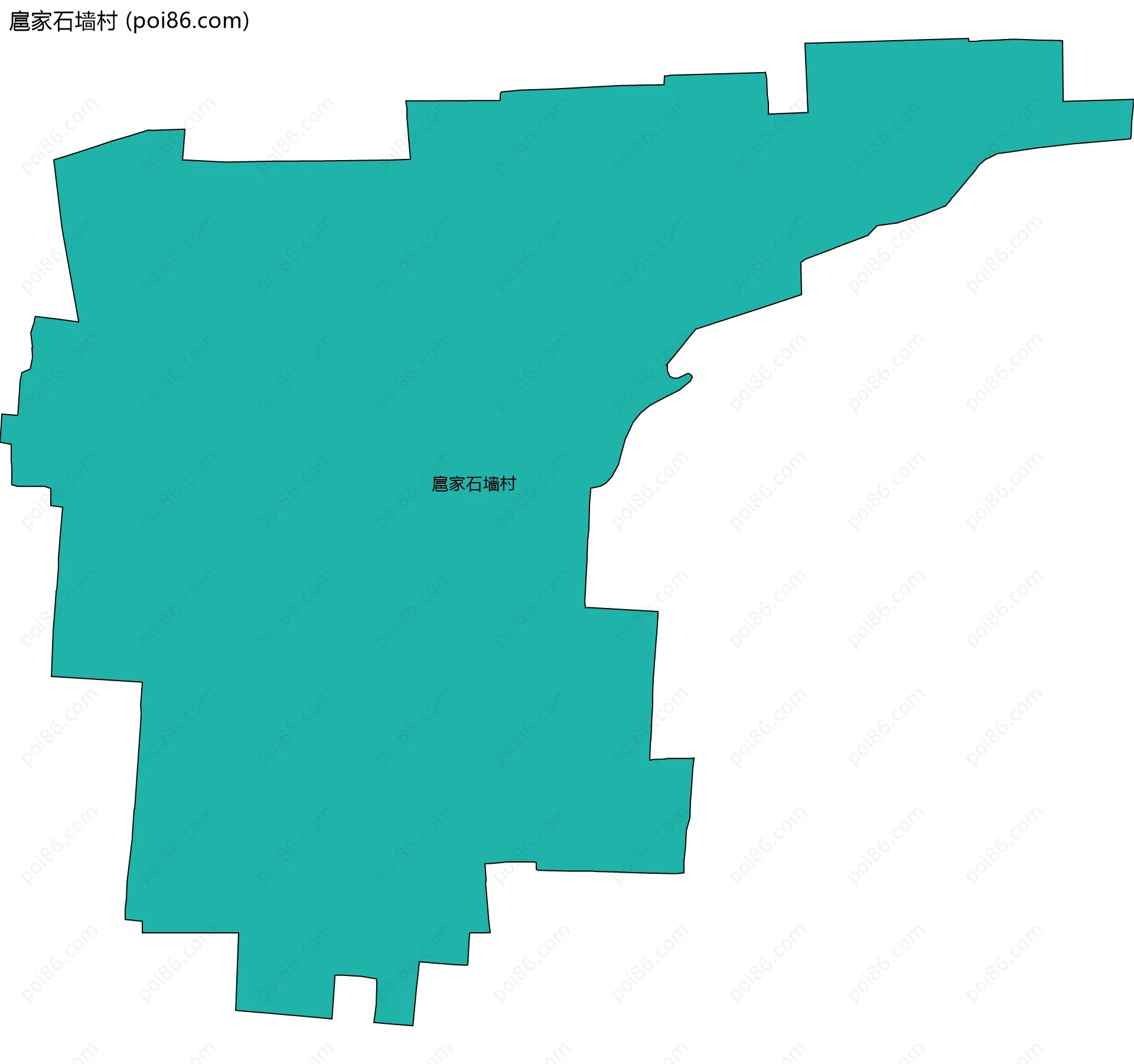 扈家石墙村边界地图