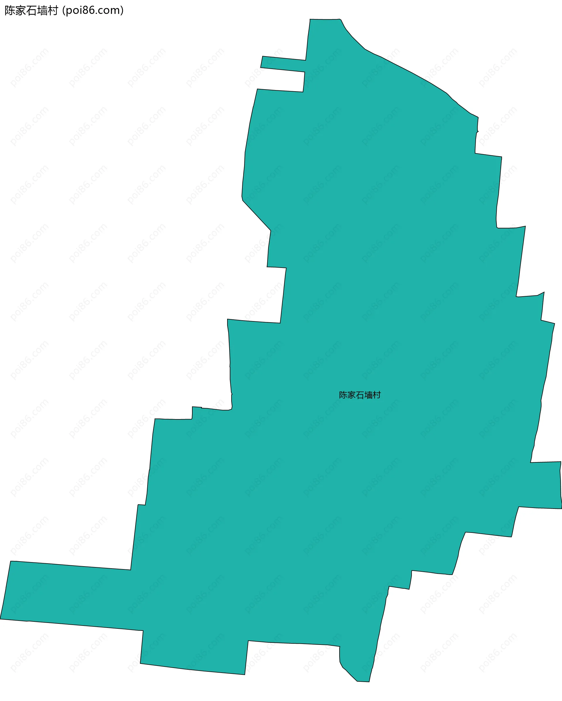 陈家石墙村边界地图