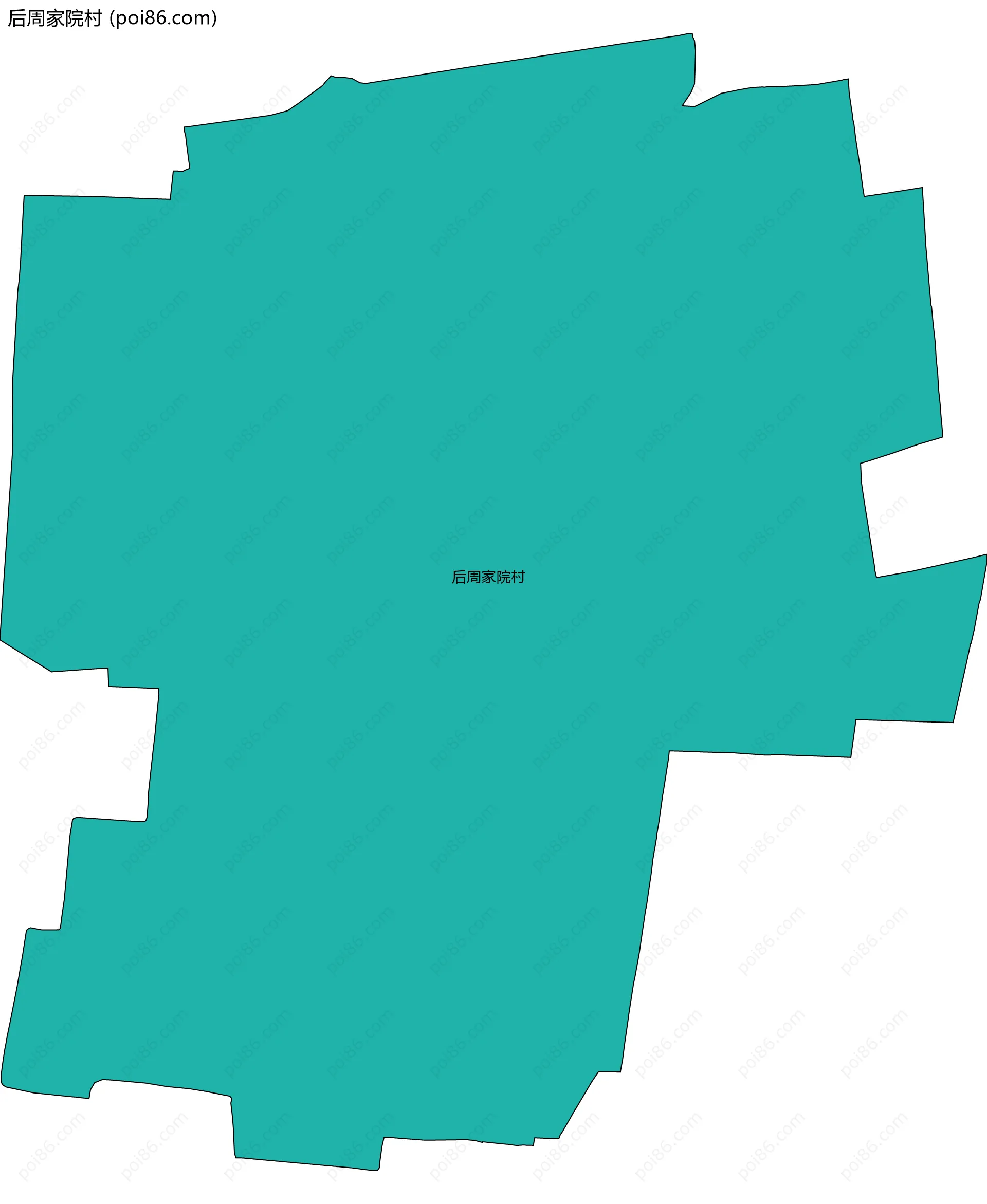 后周家院村边界地图