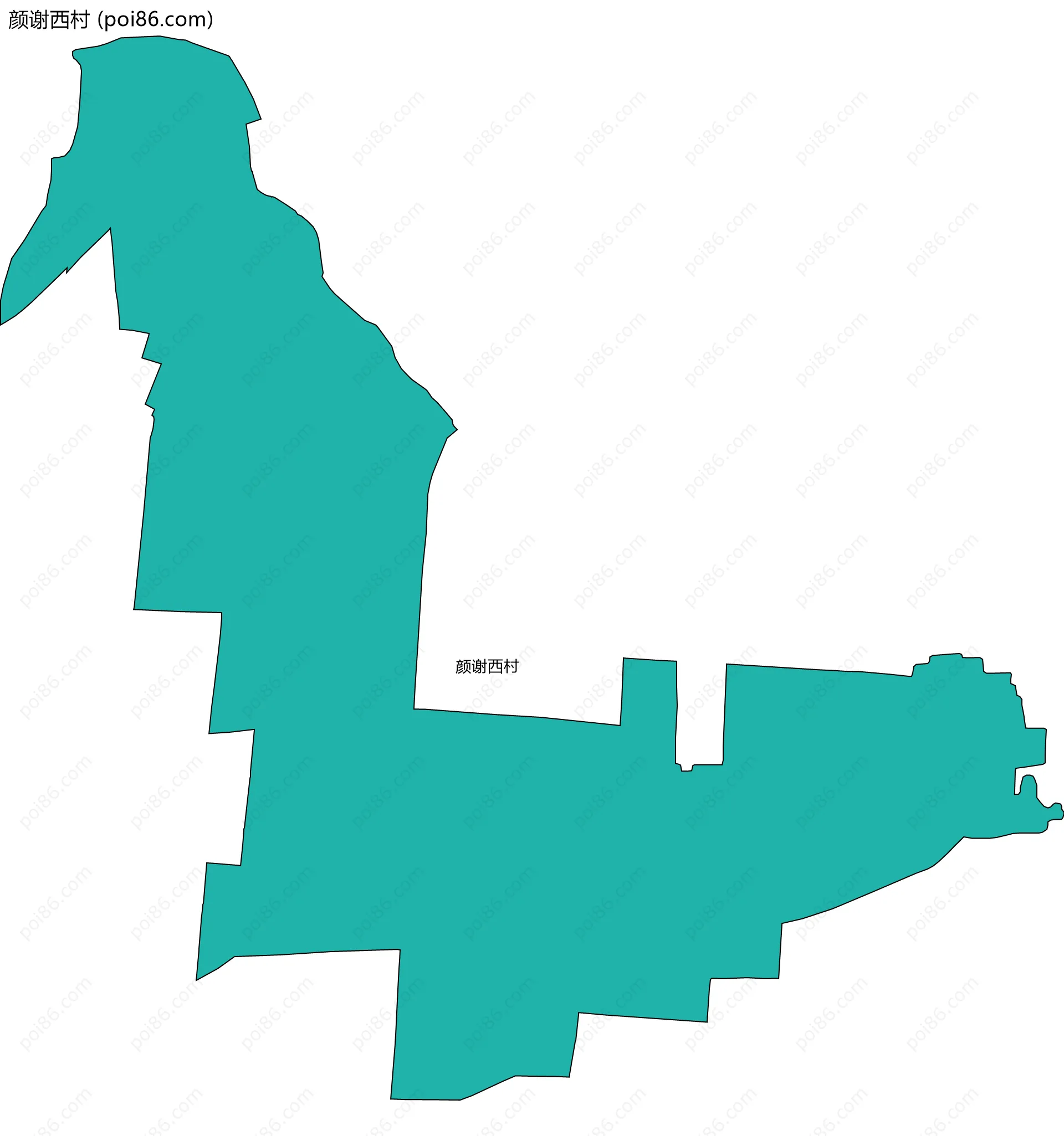 颜谢西村边界地图