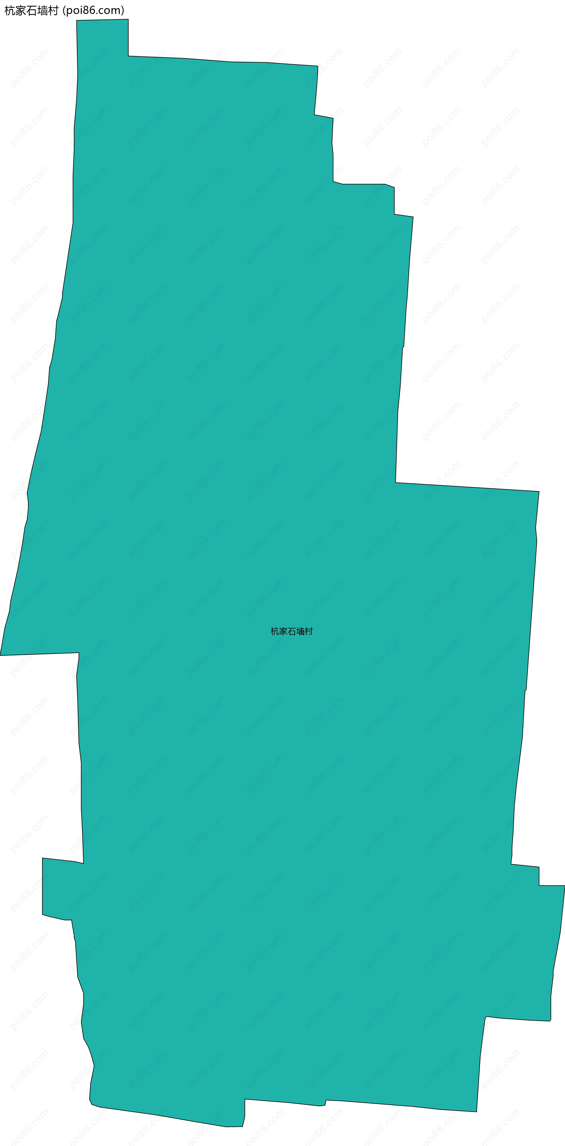 杭家石墙村边界地图