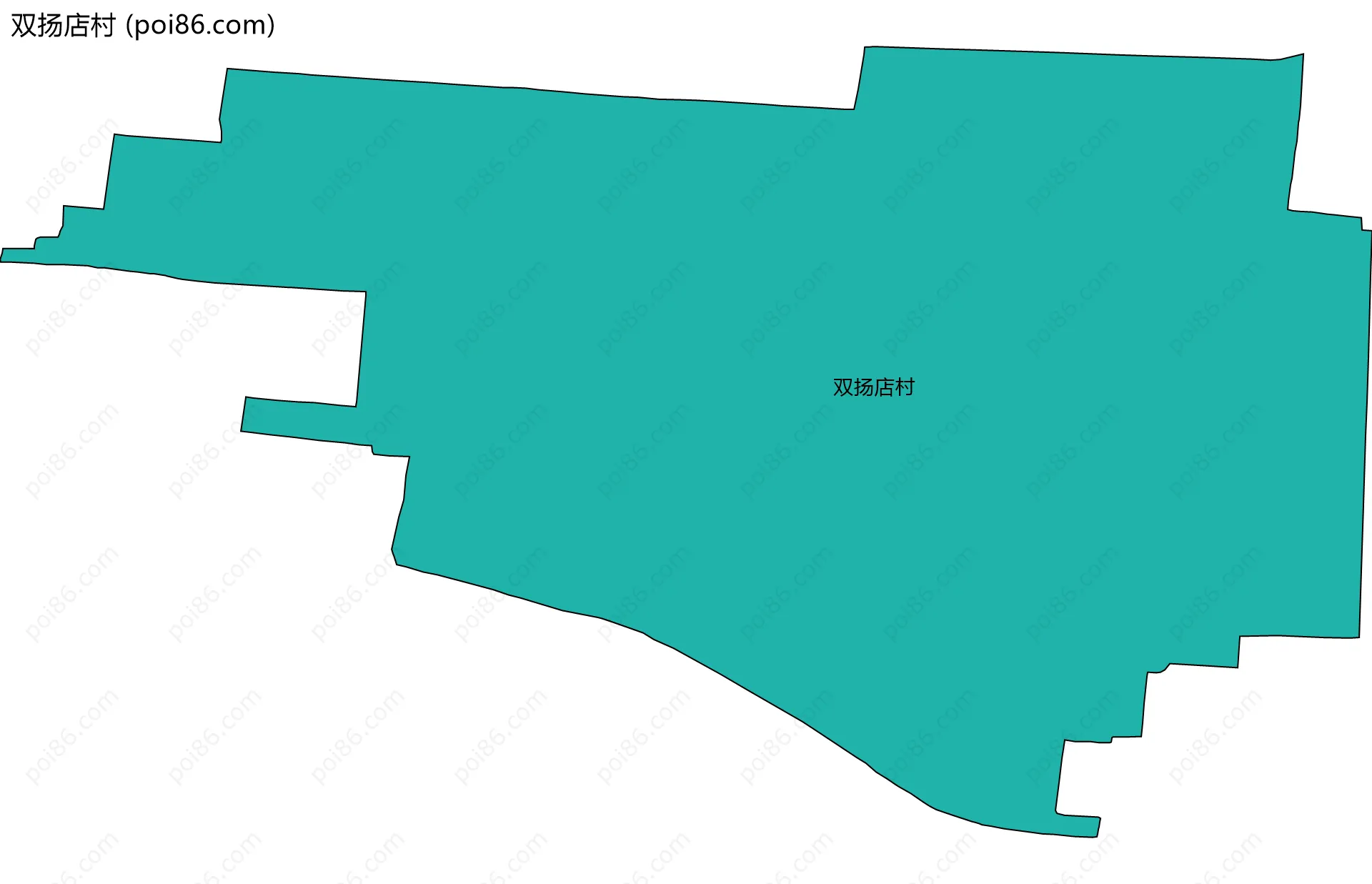双扬店村边界地图