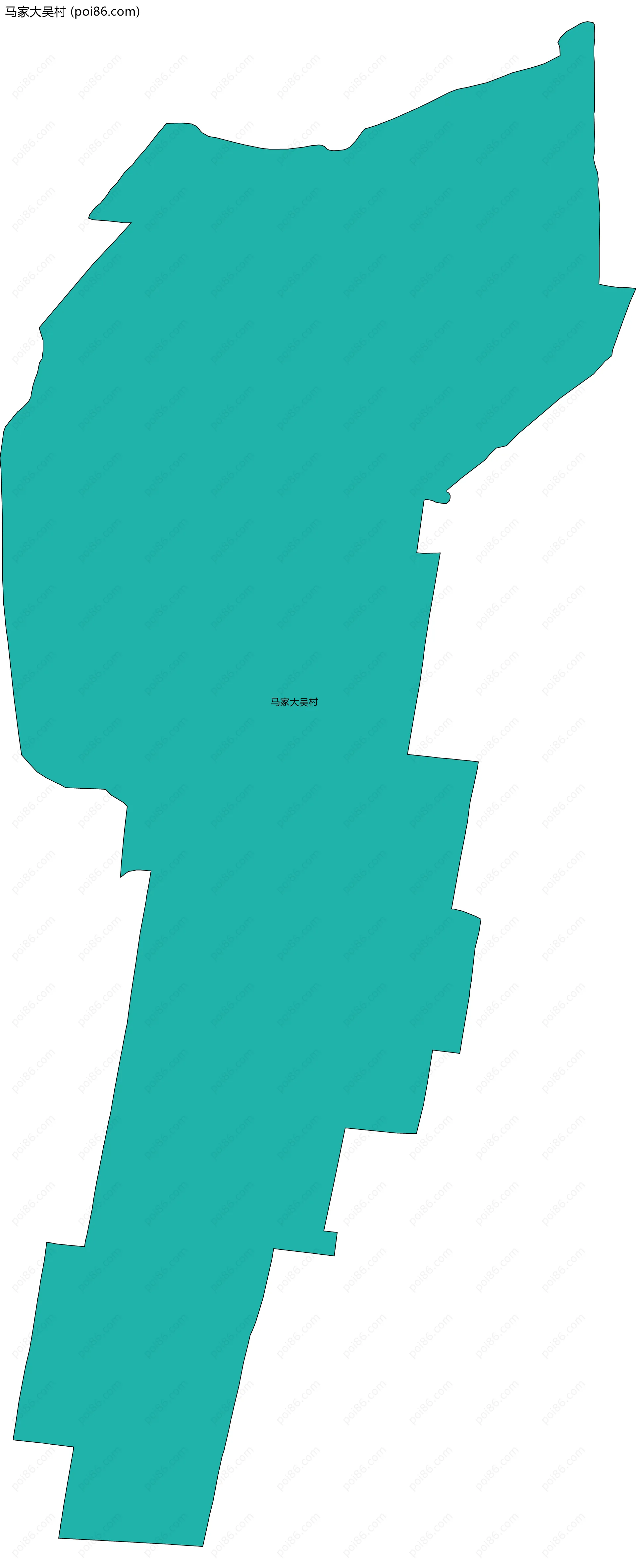 马家大吴村边界地图