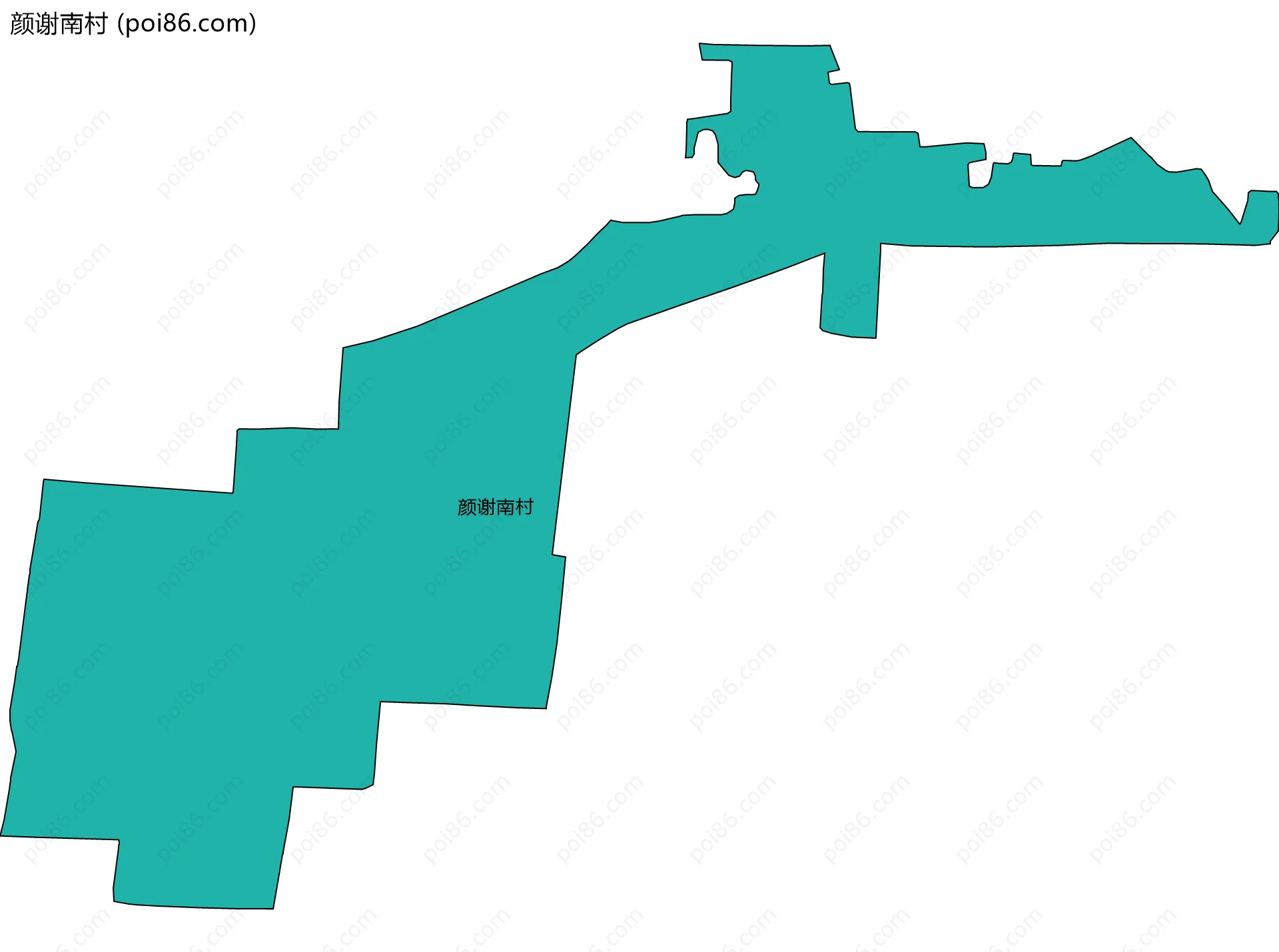 颜谢南村边界地图