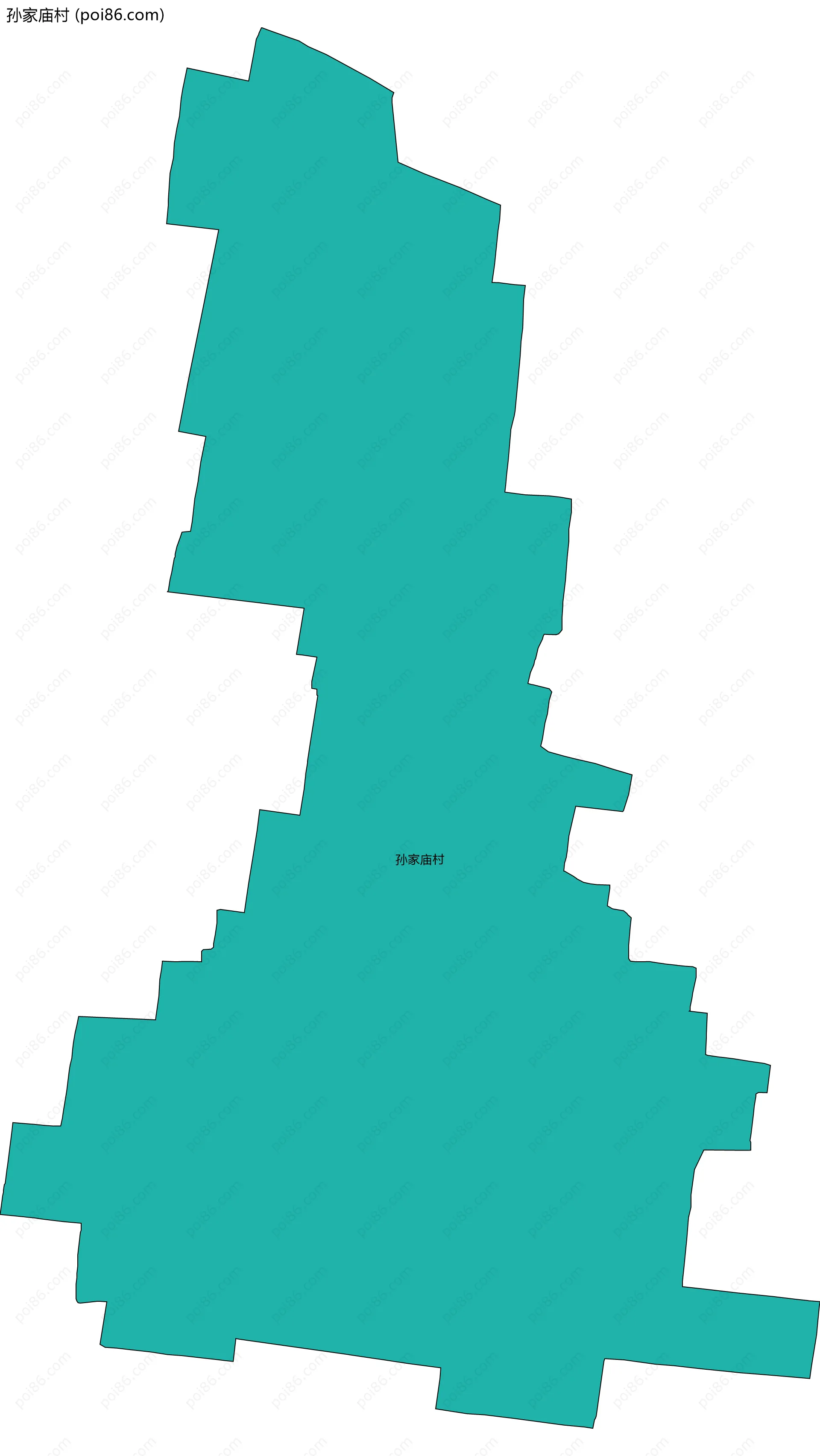 孙家庙村边界地图