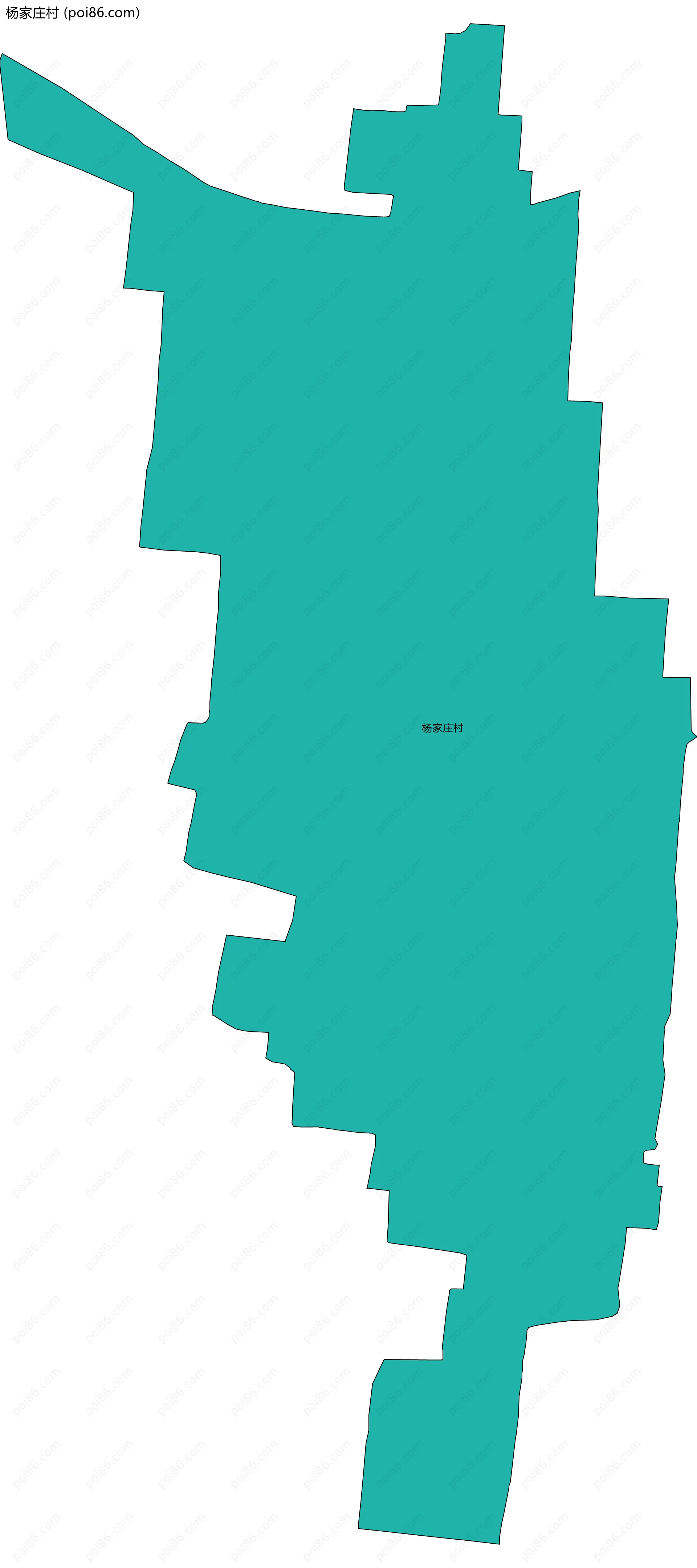 杨家庄村边界地图