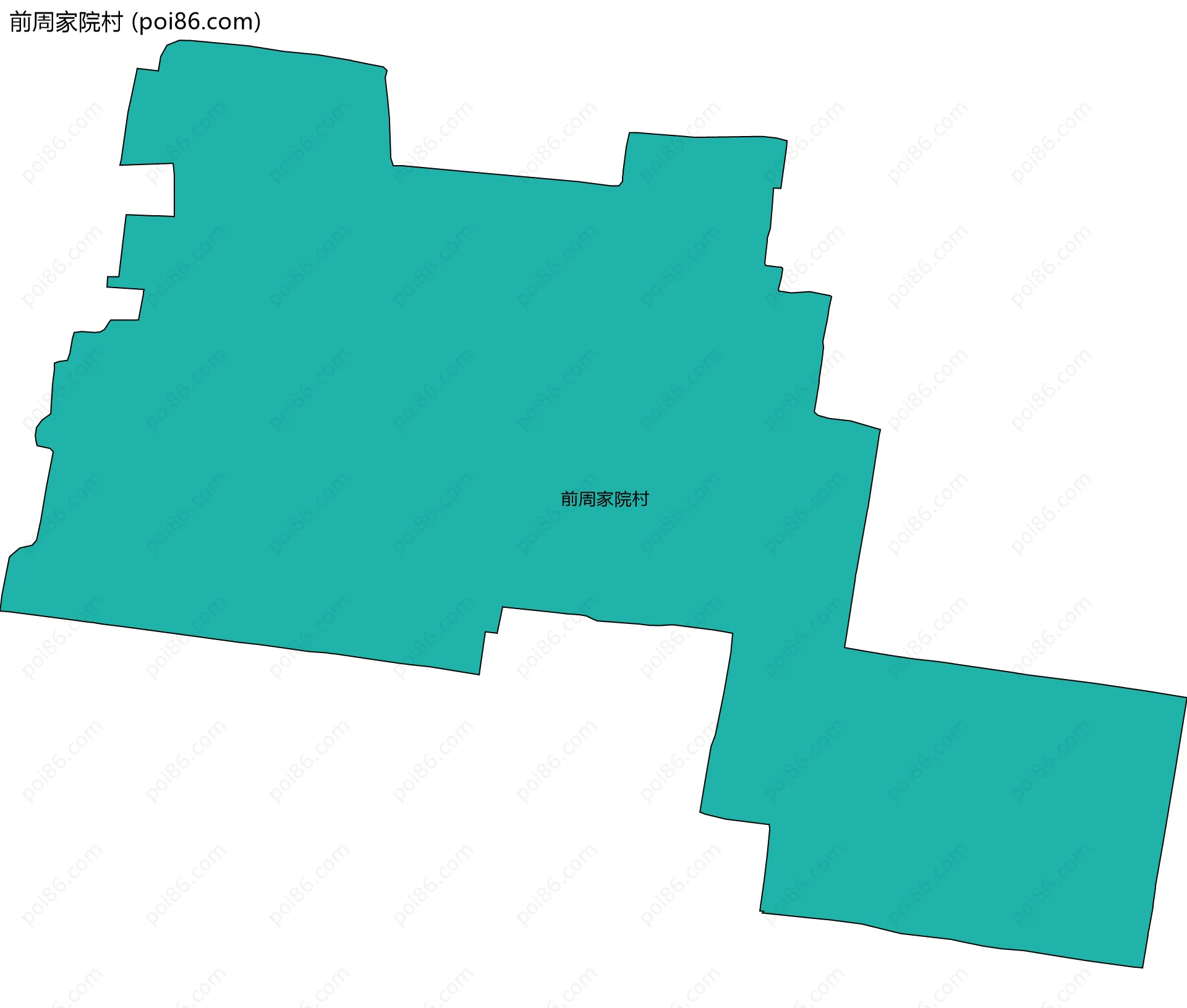 前周家院村边界地图