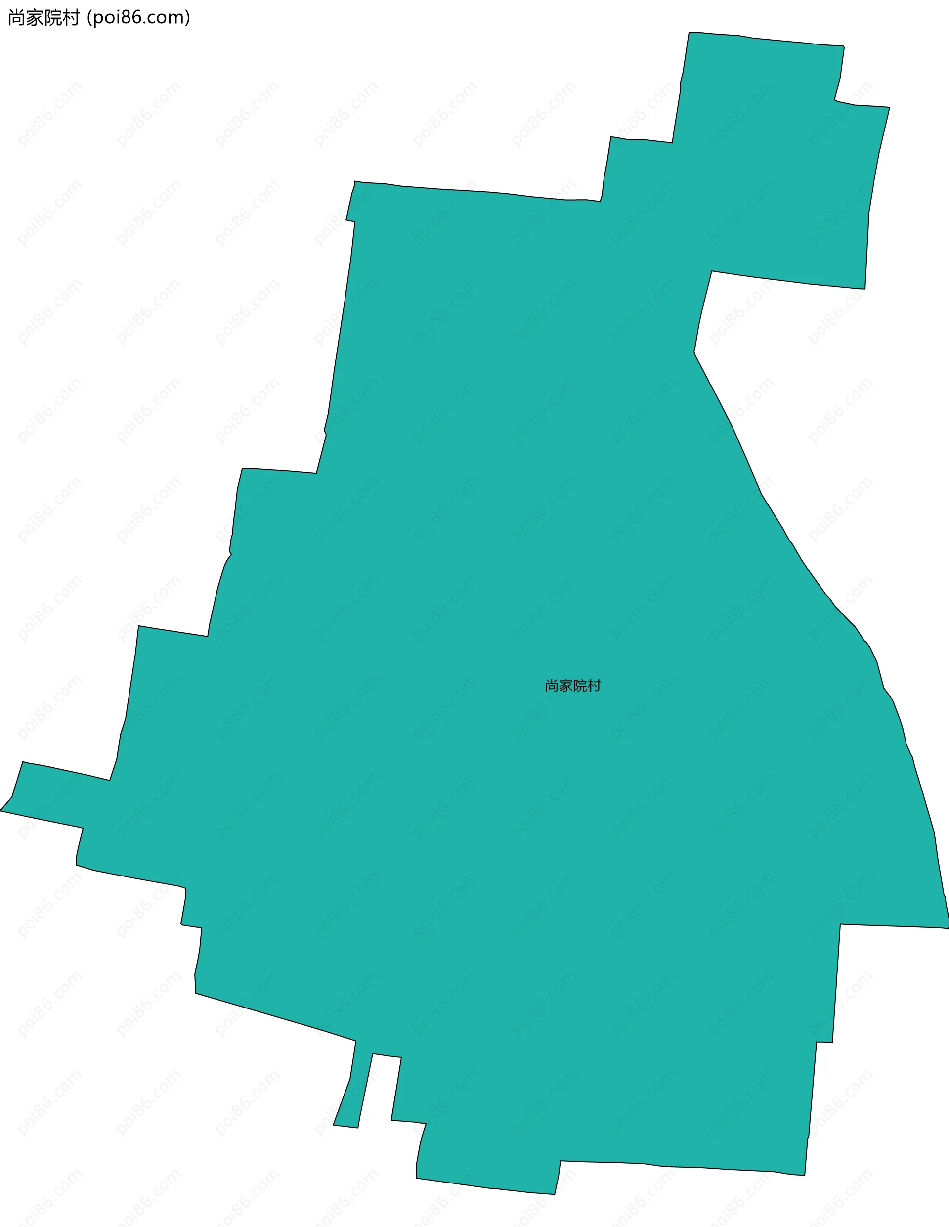 尚家院村边界地图