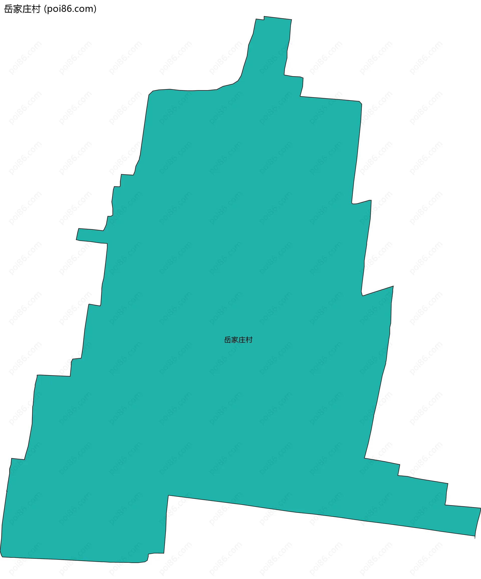 岳家庄村边界地图