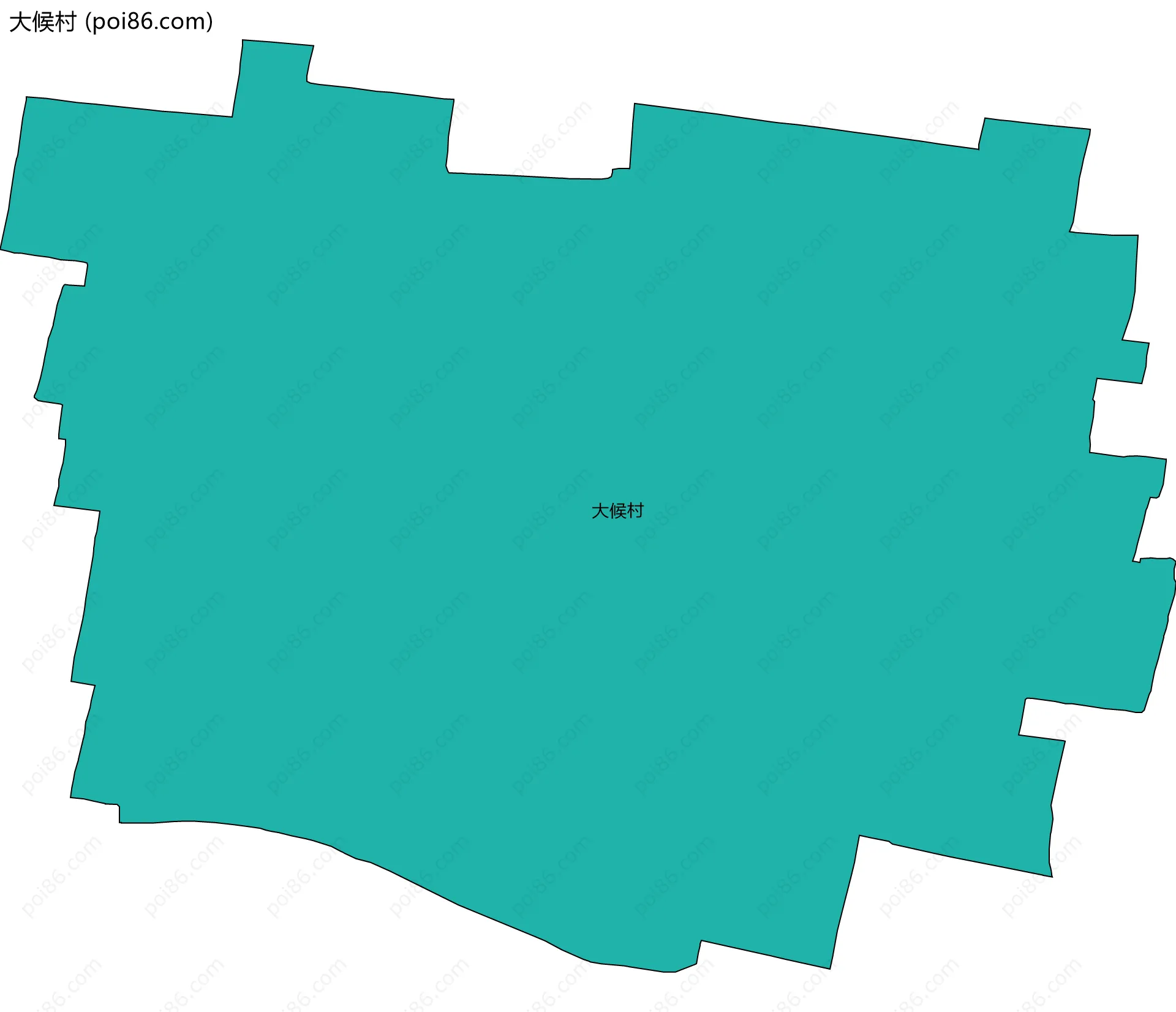 大候村边界地图