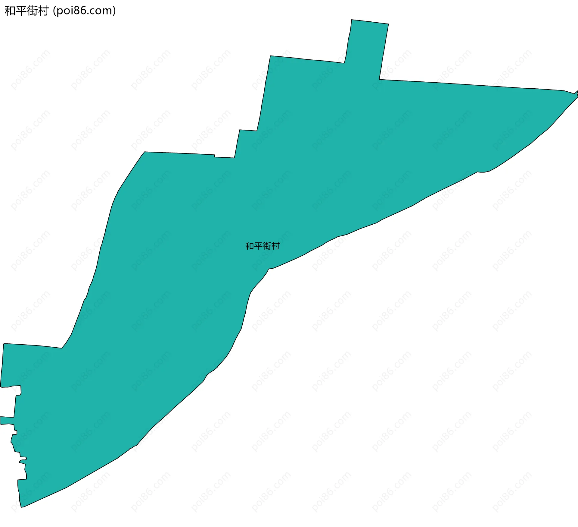 和平街村边界地图