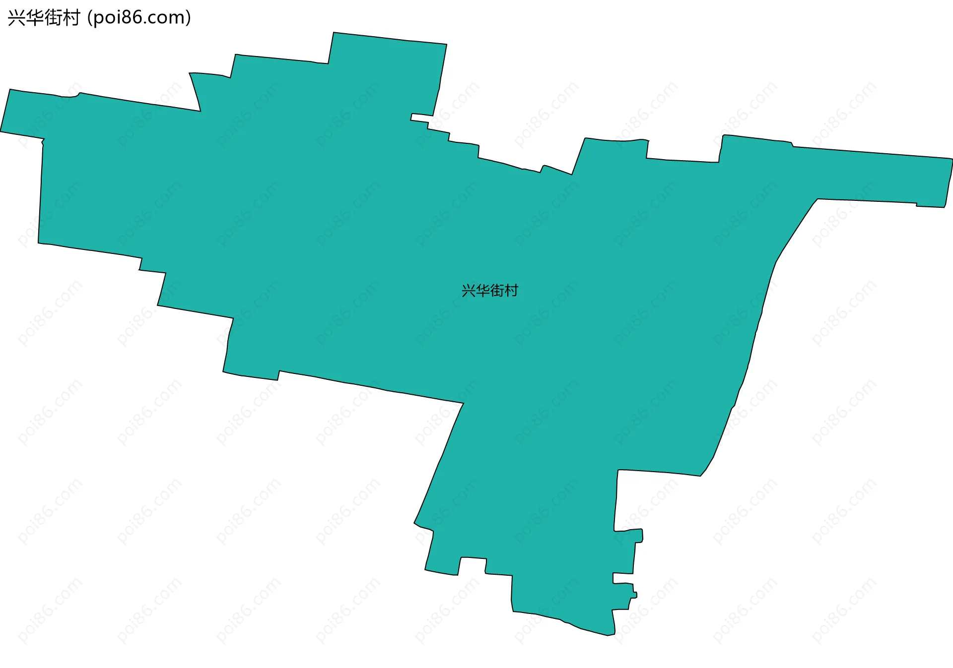 兴华街村边界地图