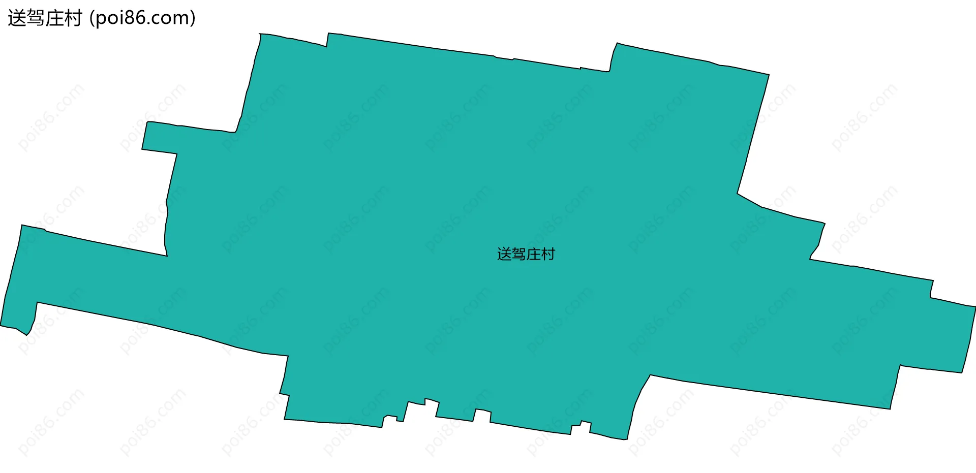 送驾庄村边界地图