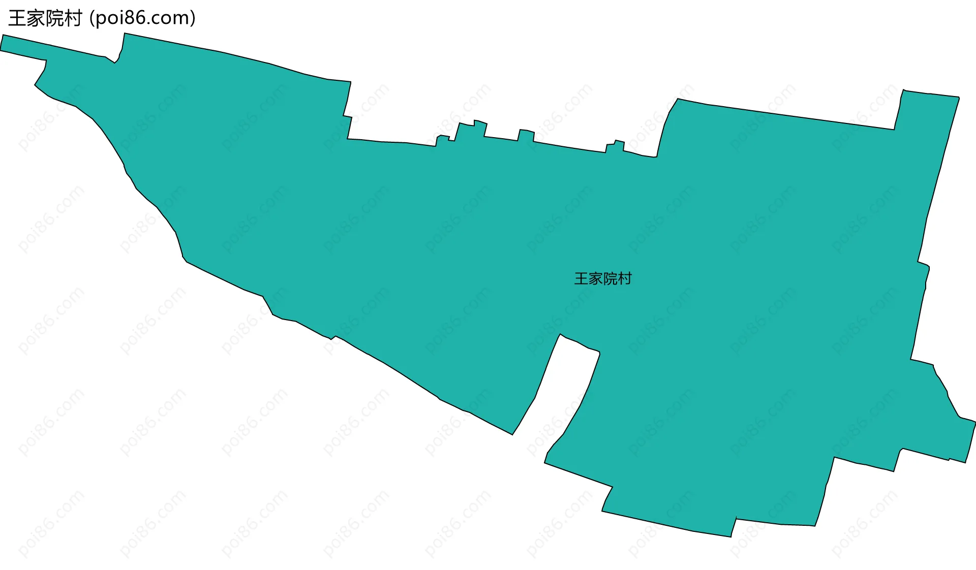 王家院村边界地图