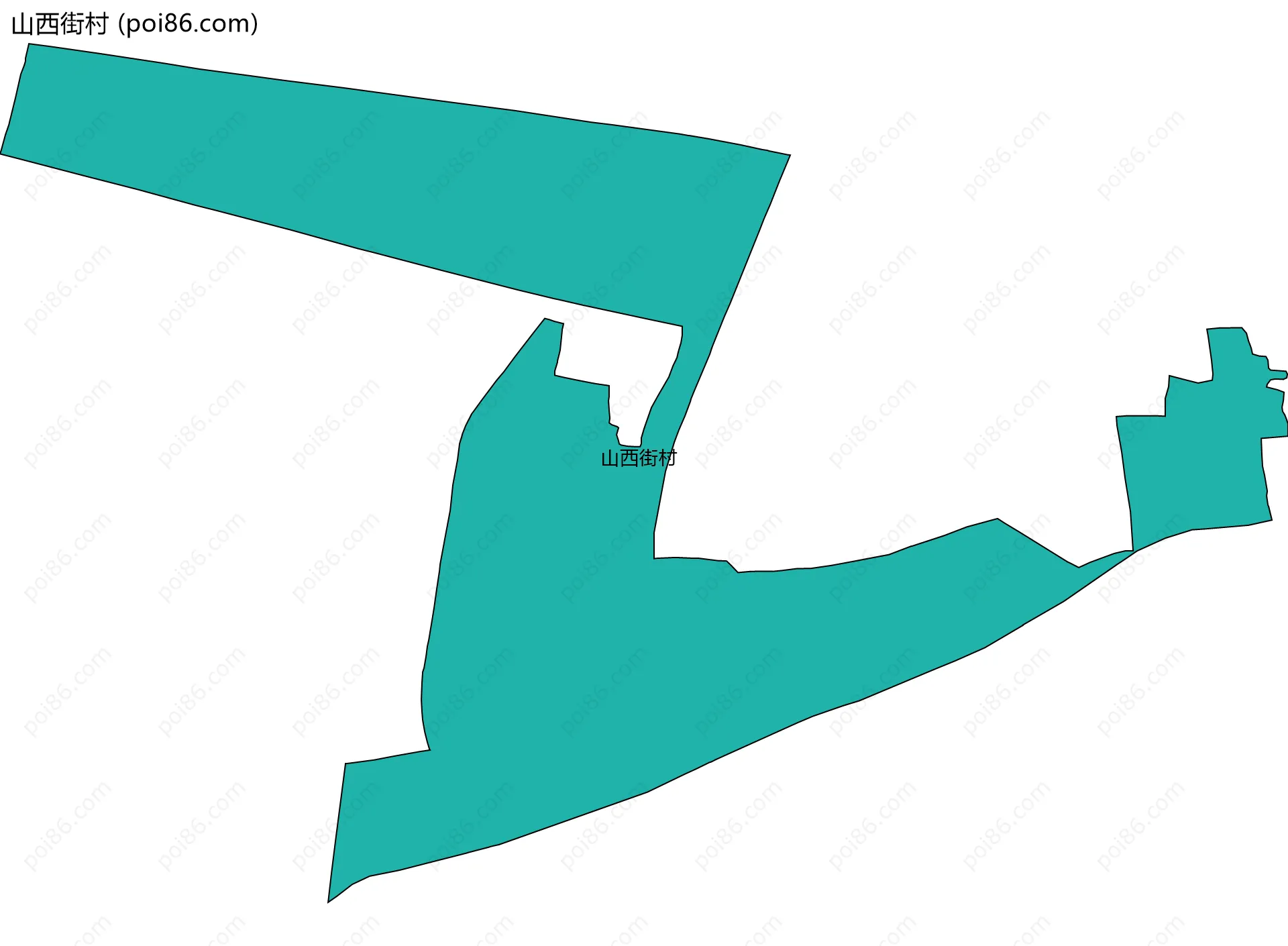 山西街村边界地图