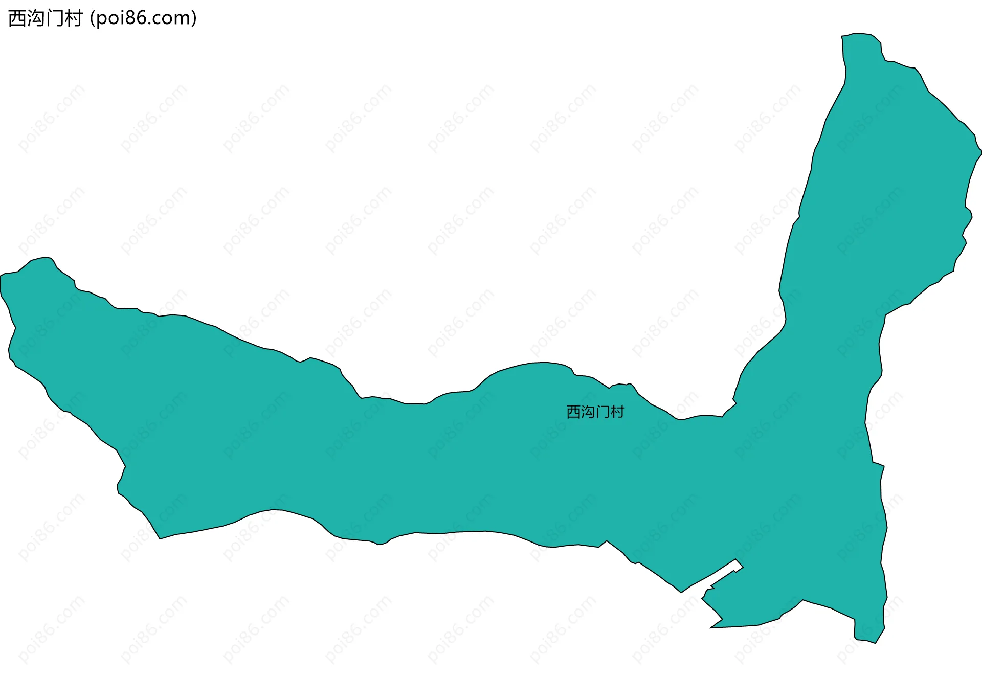 西沟门村边界地图