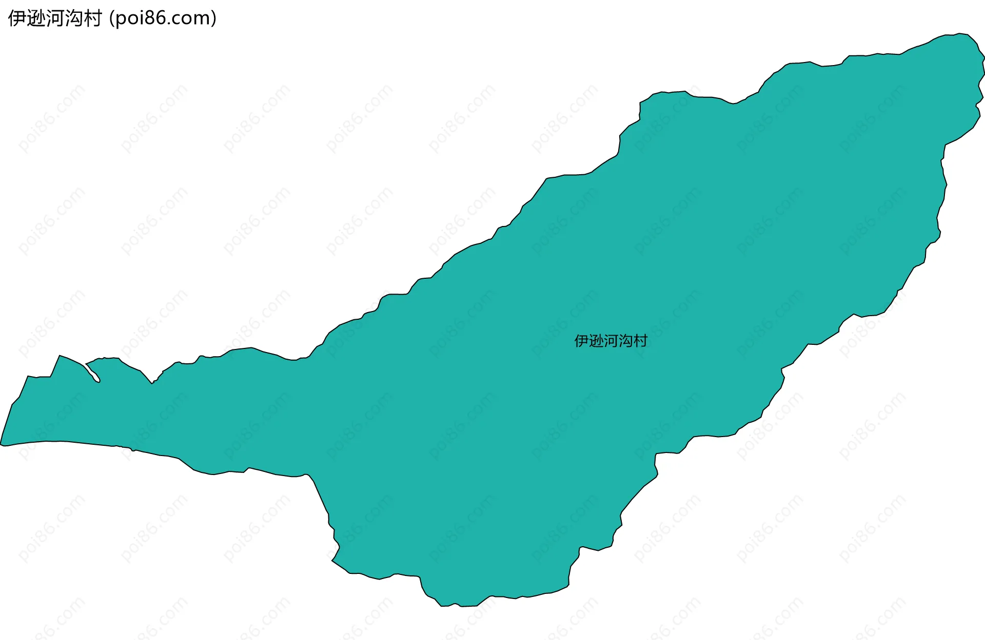 伊逊河沟村边界地图