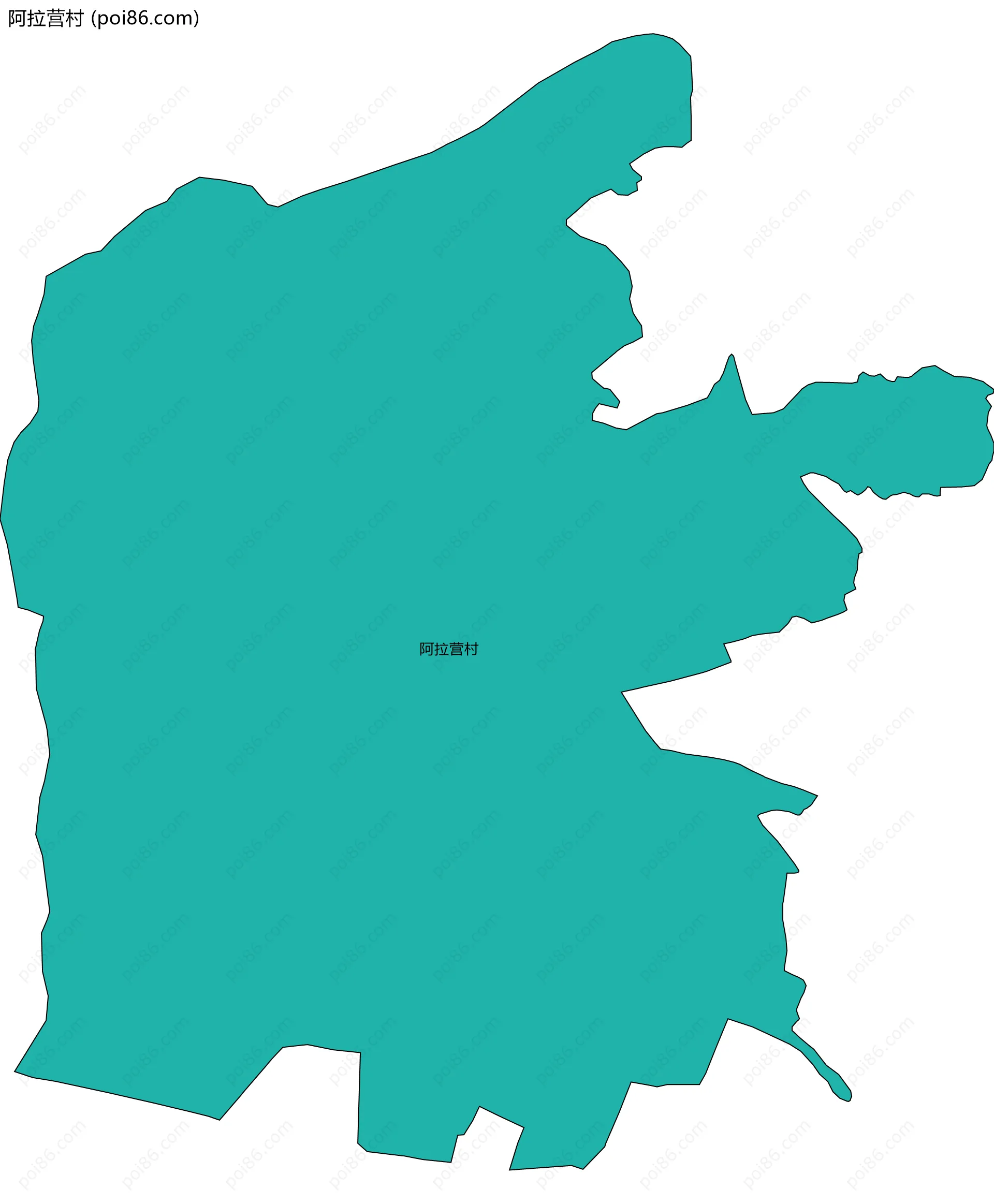 阿拉营村边界地图