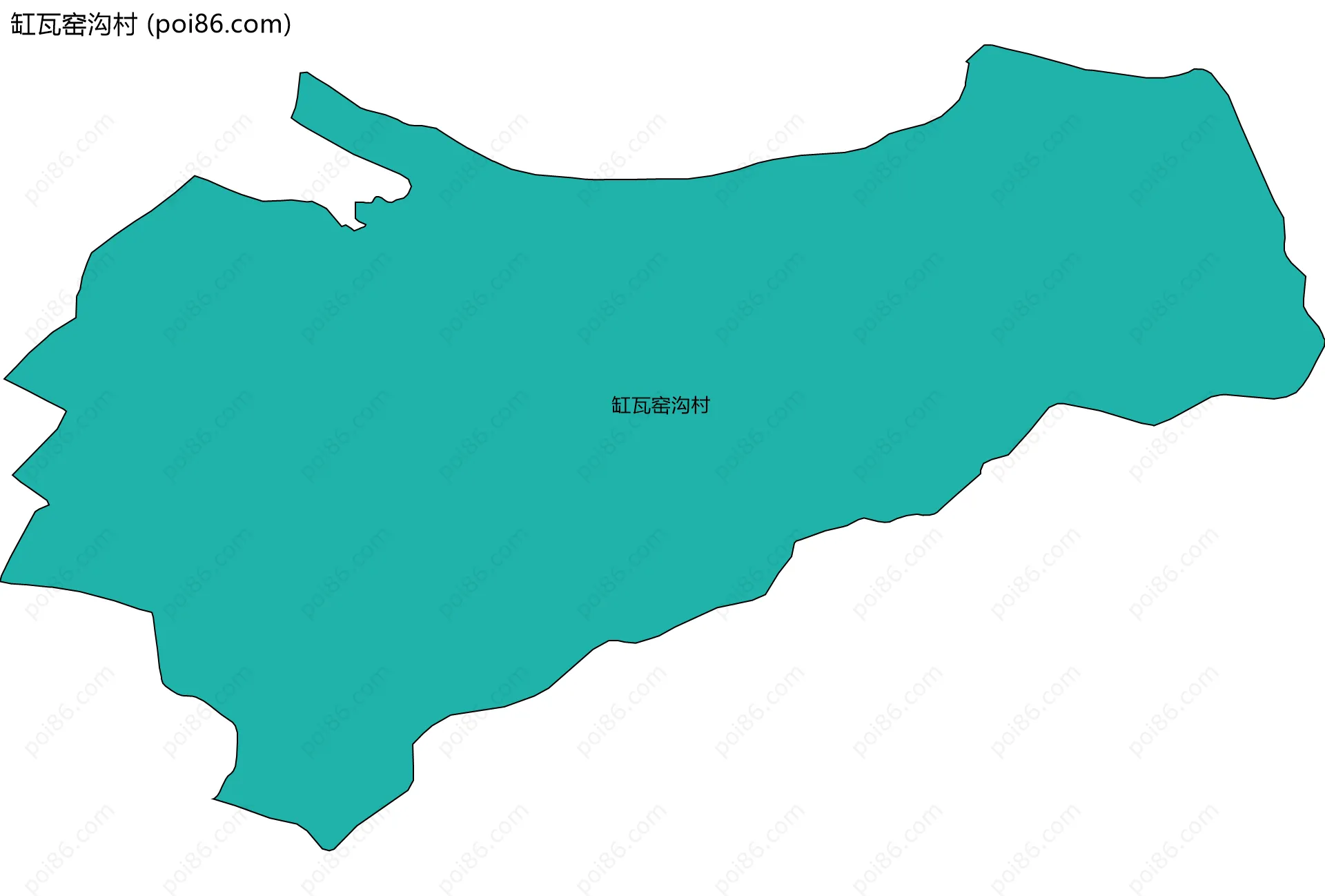 缸瓦窑沟村边界地图