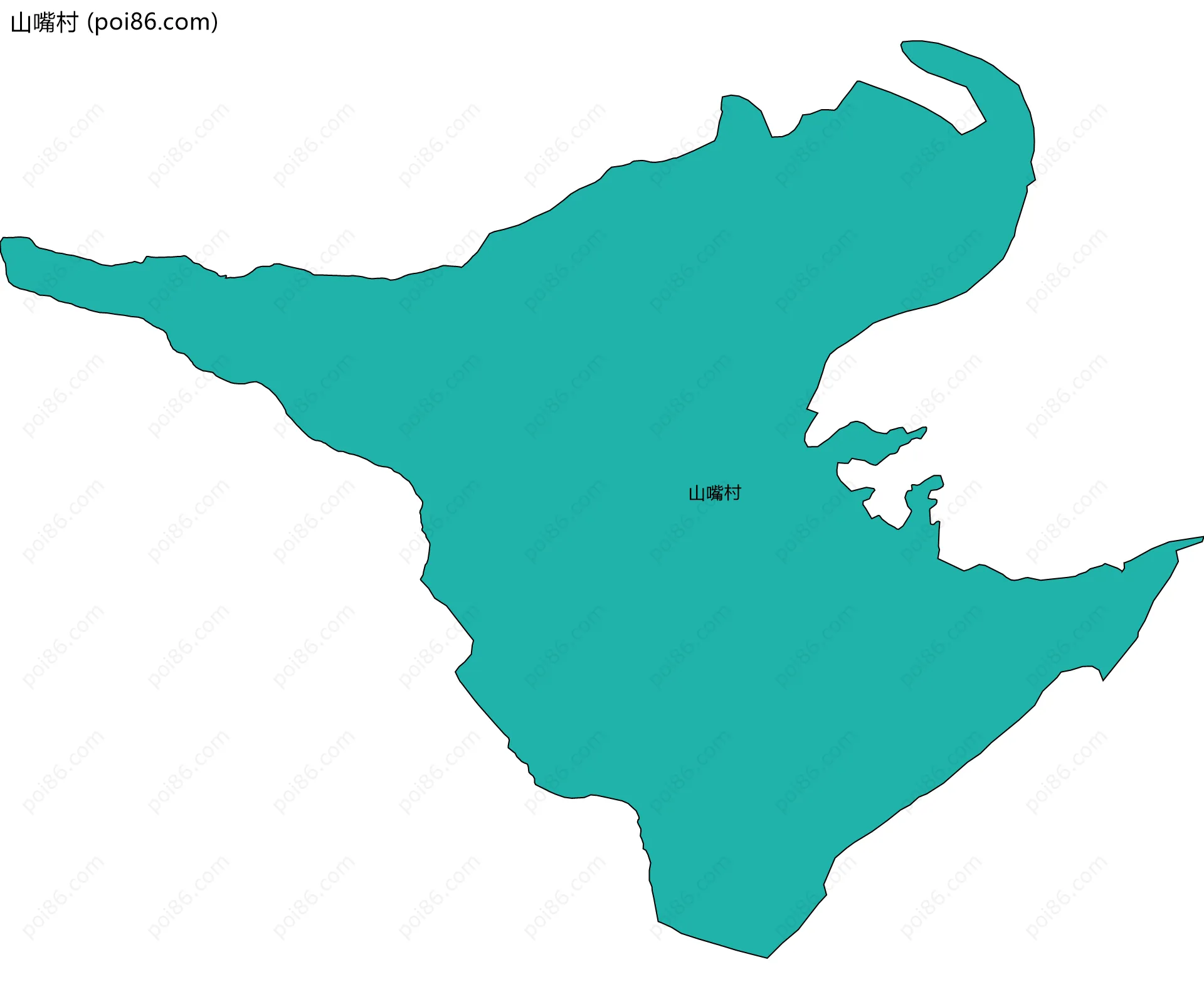 山嘴村边界地图