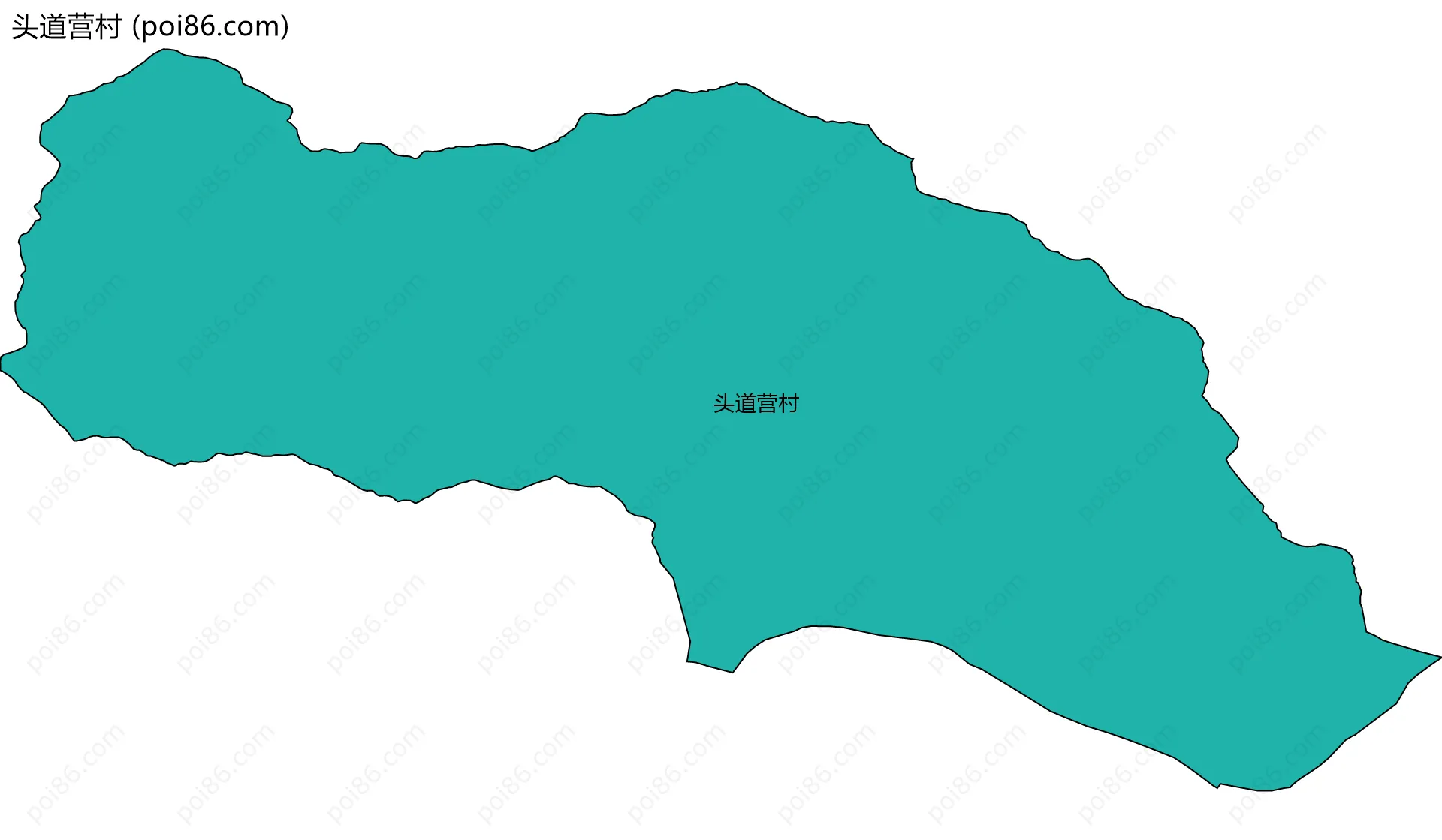 头道营村边界地图