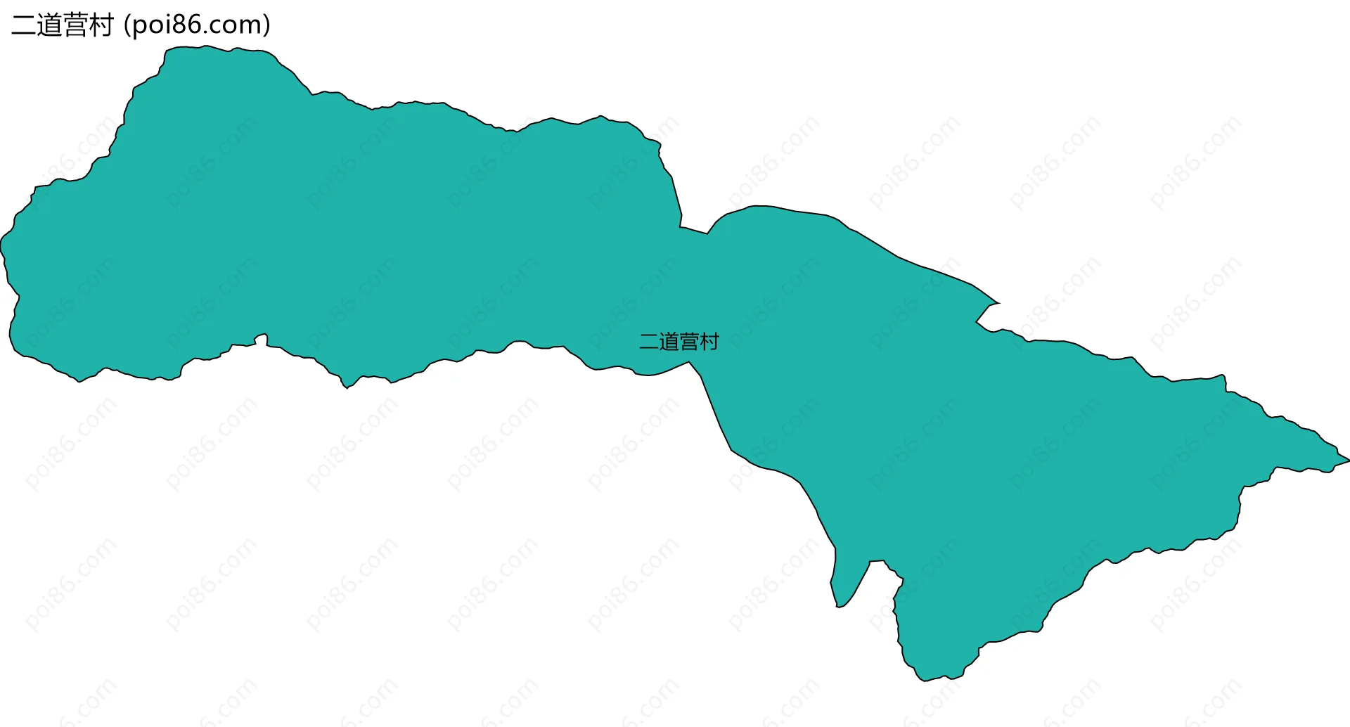 二道营村边界地图