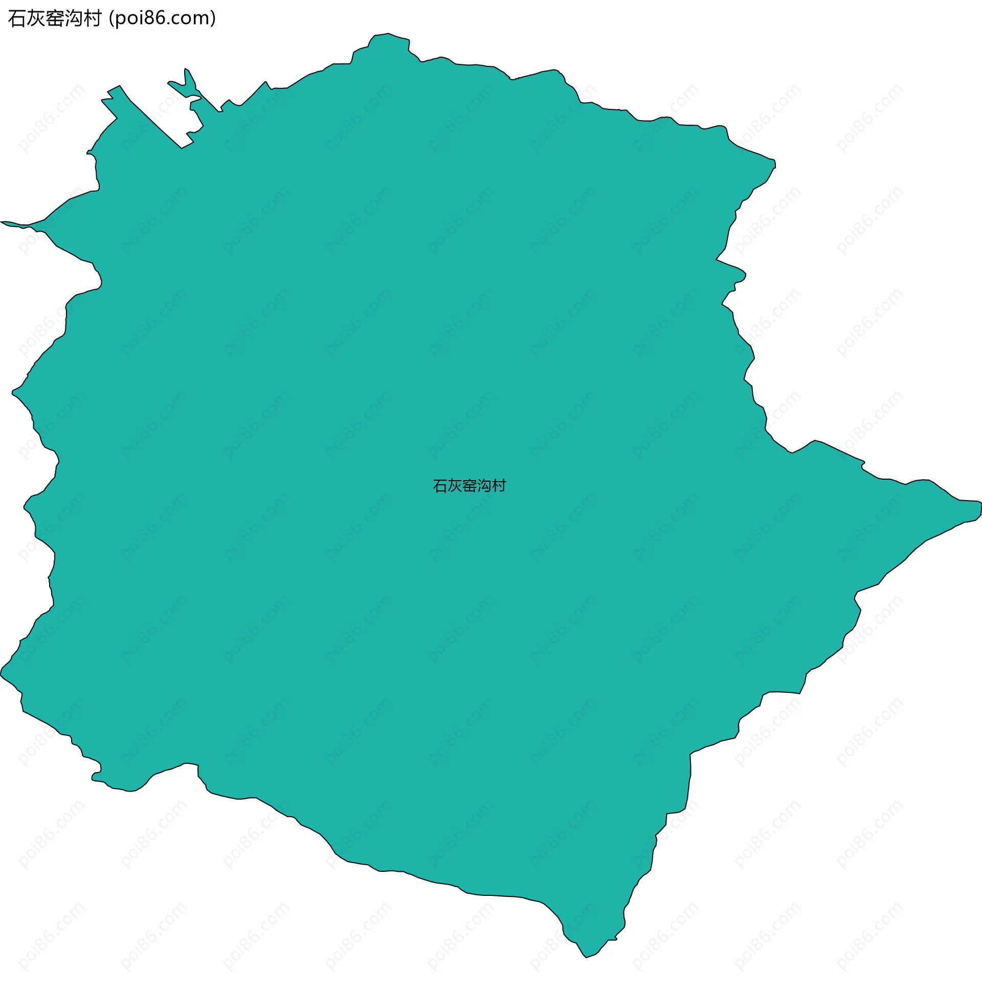 石灰窑沟村边界地图