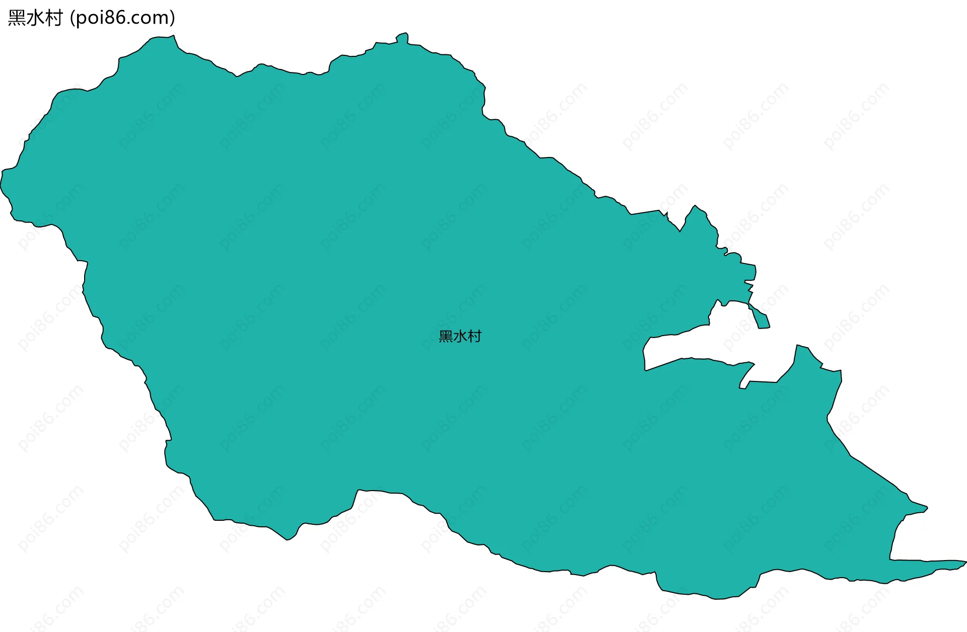 黑水村边界地图