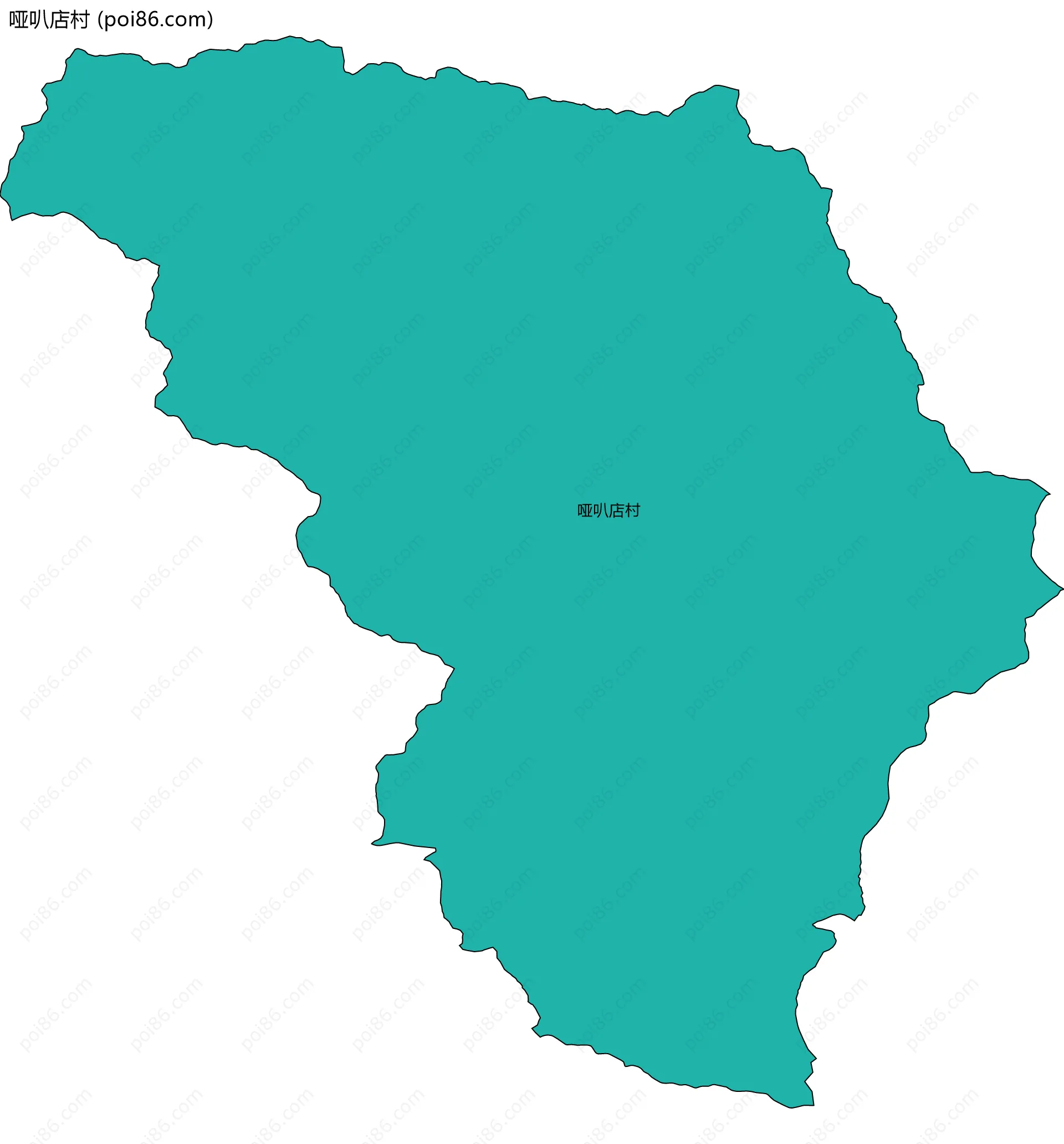 哑叭店村边界地图