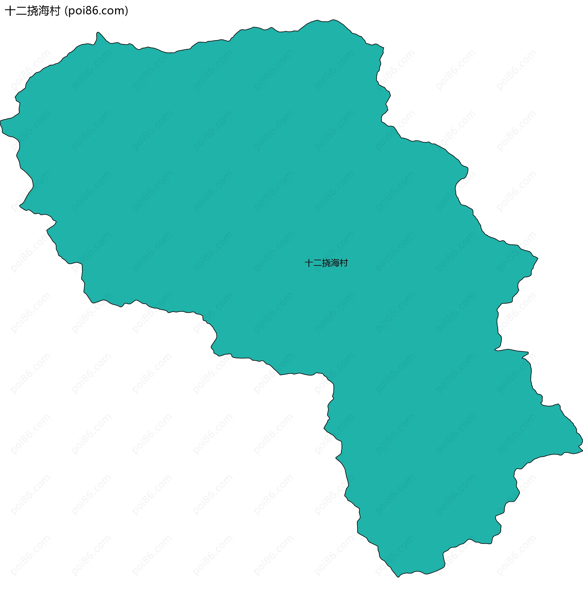 十二挠海村边界地图