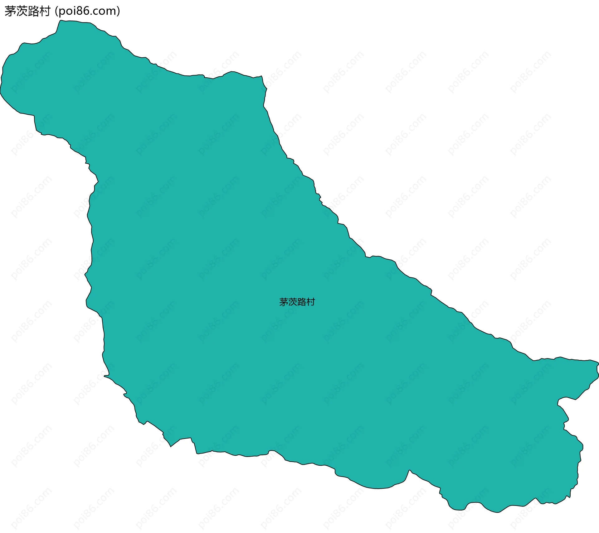 茅茨路村边界地图