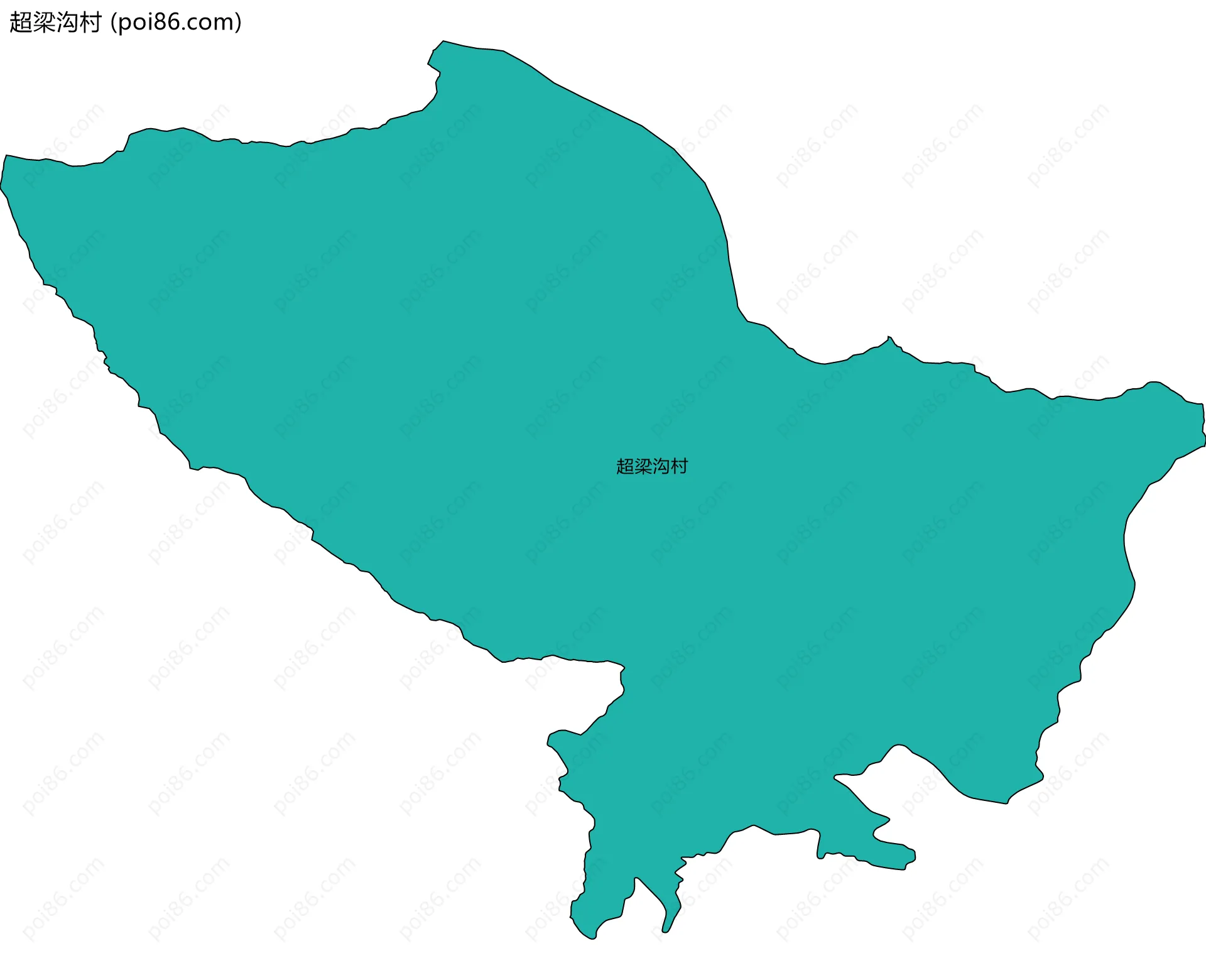 超梁沟村边界地图