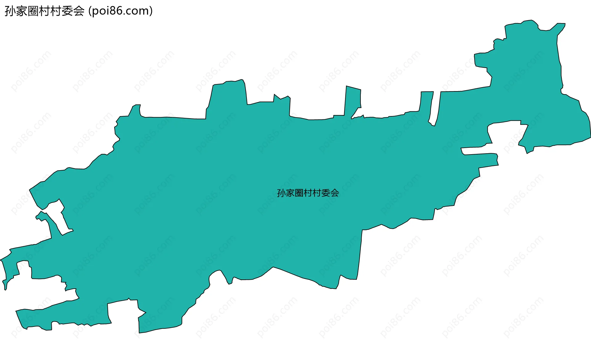 孙家圈村村委会边界地图