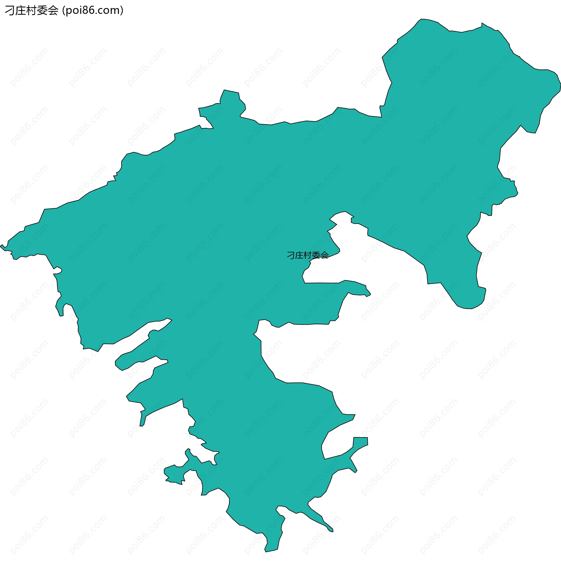 刁庄村委会边界地图