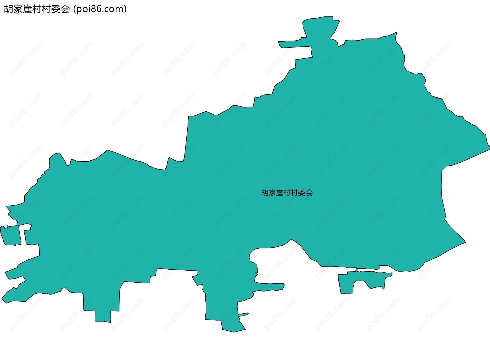胡家崖村村委会边界地图
