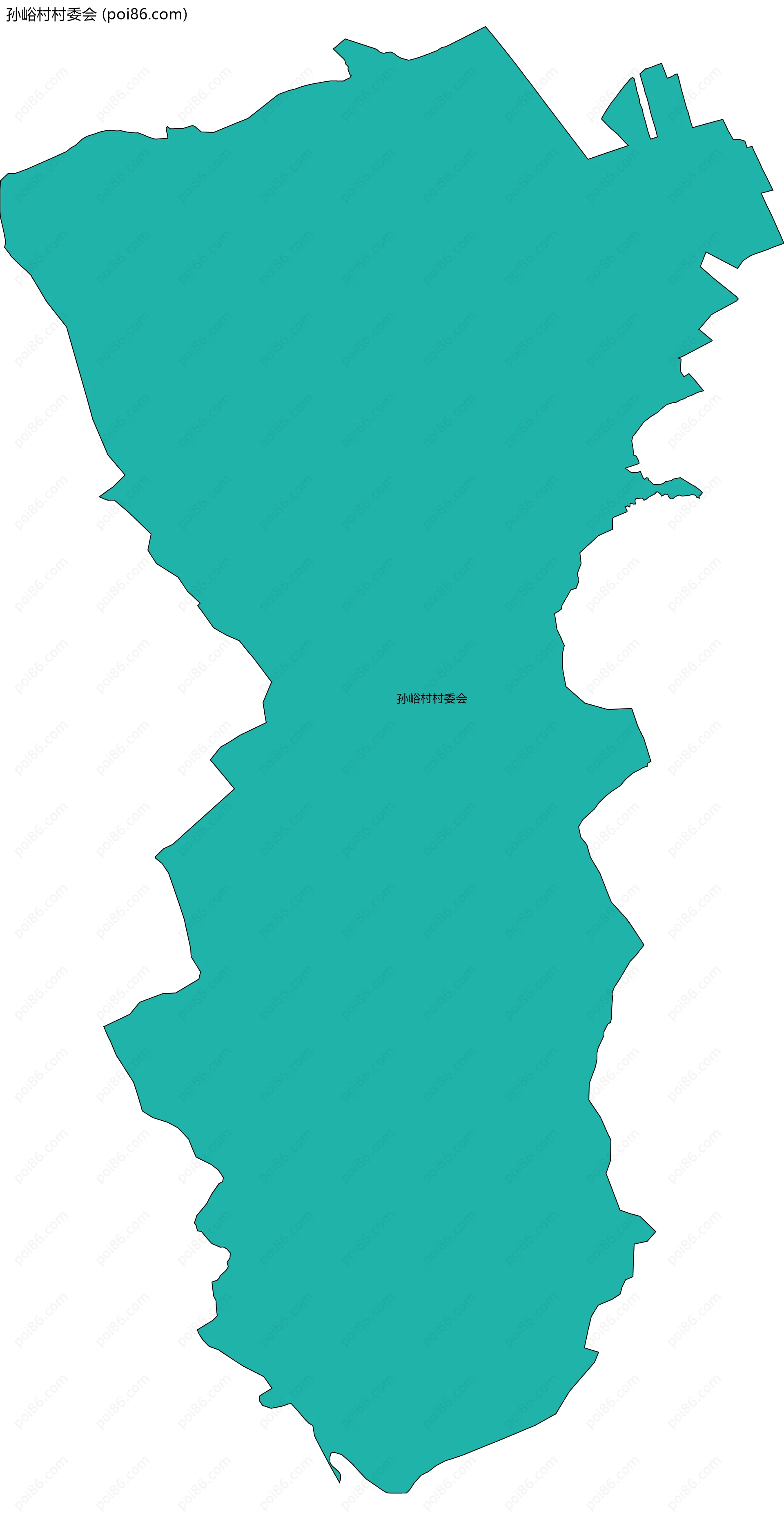 孙峪村村委会边界地图