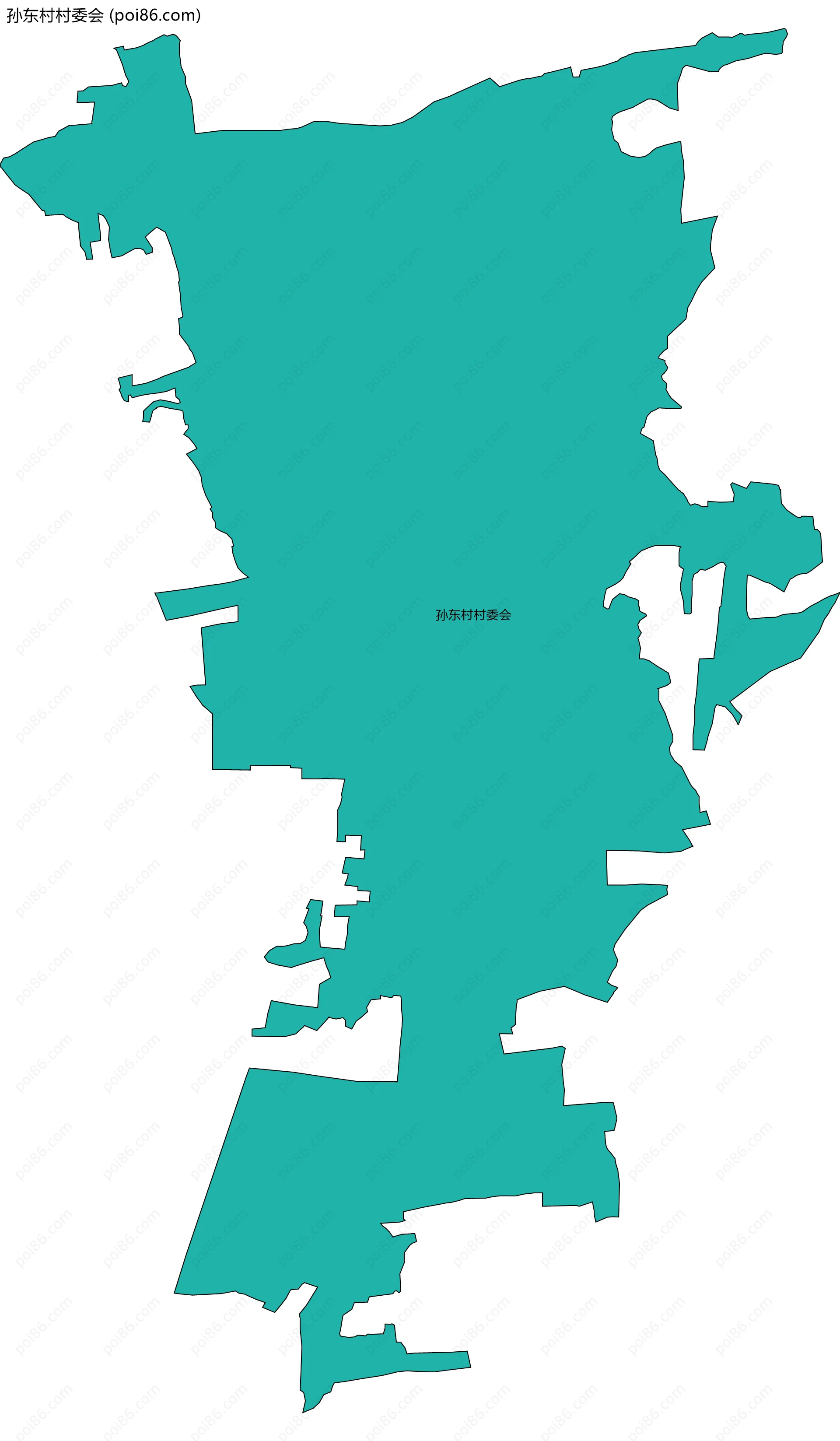 孙东村村委会边界地图