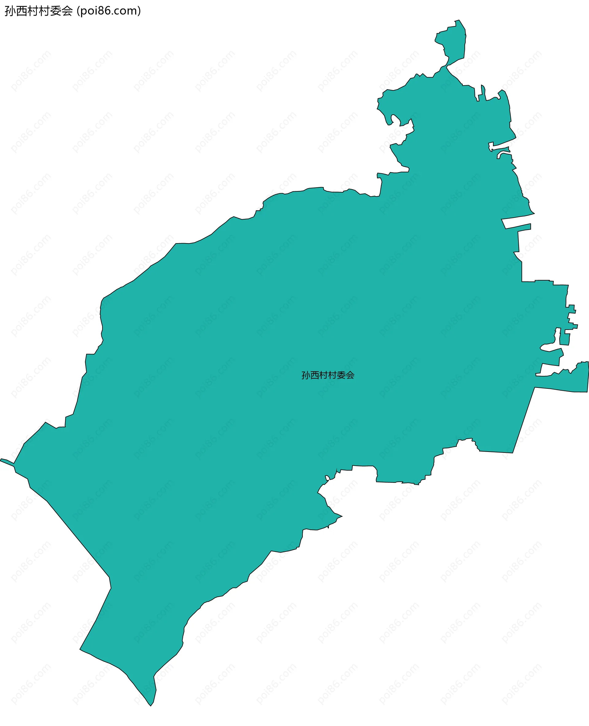 孙西村村委会边界地图