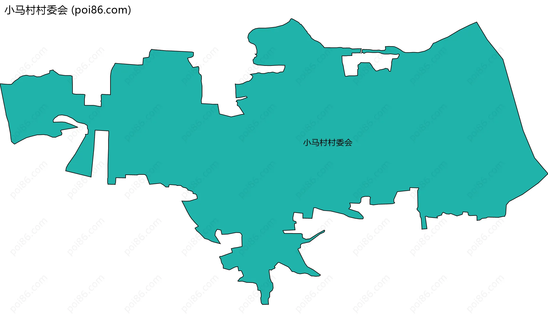 小马村村委会边界地图