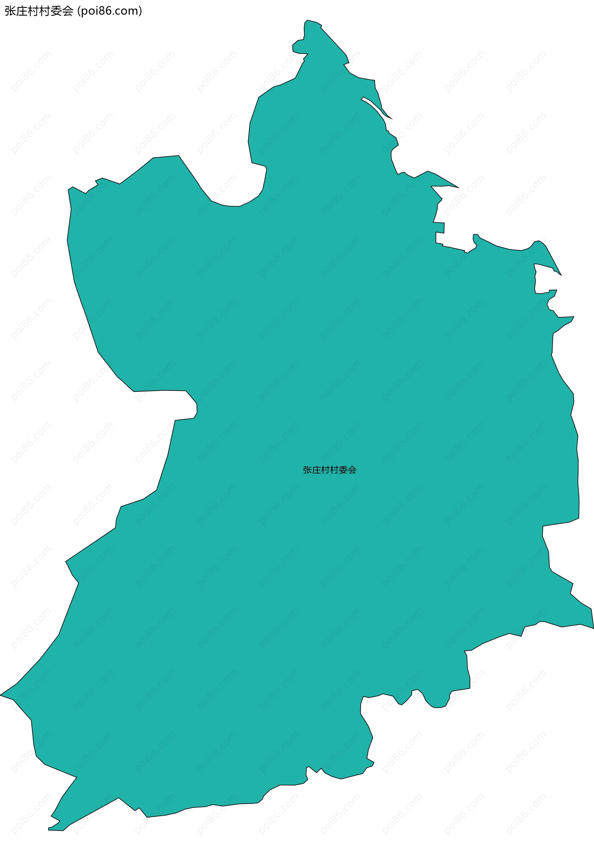 张庄村村委会边界地图