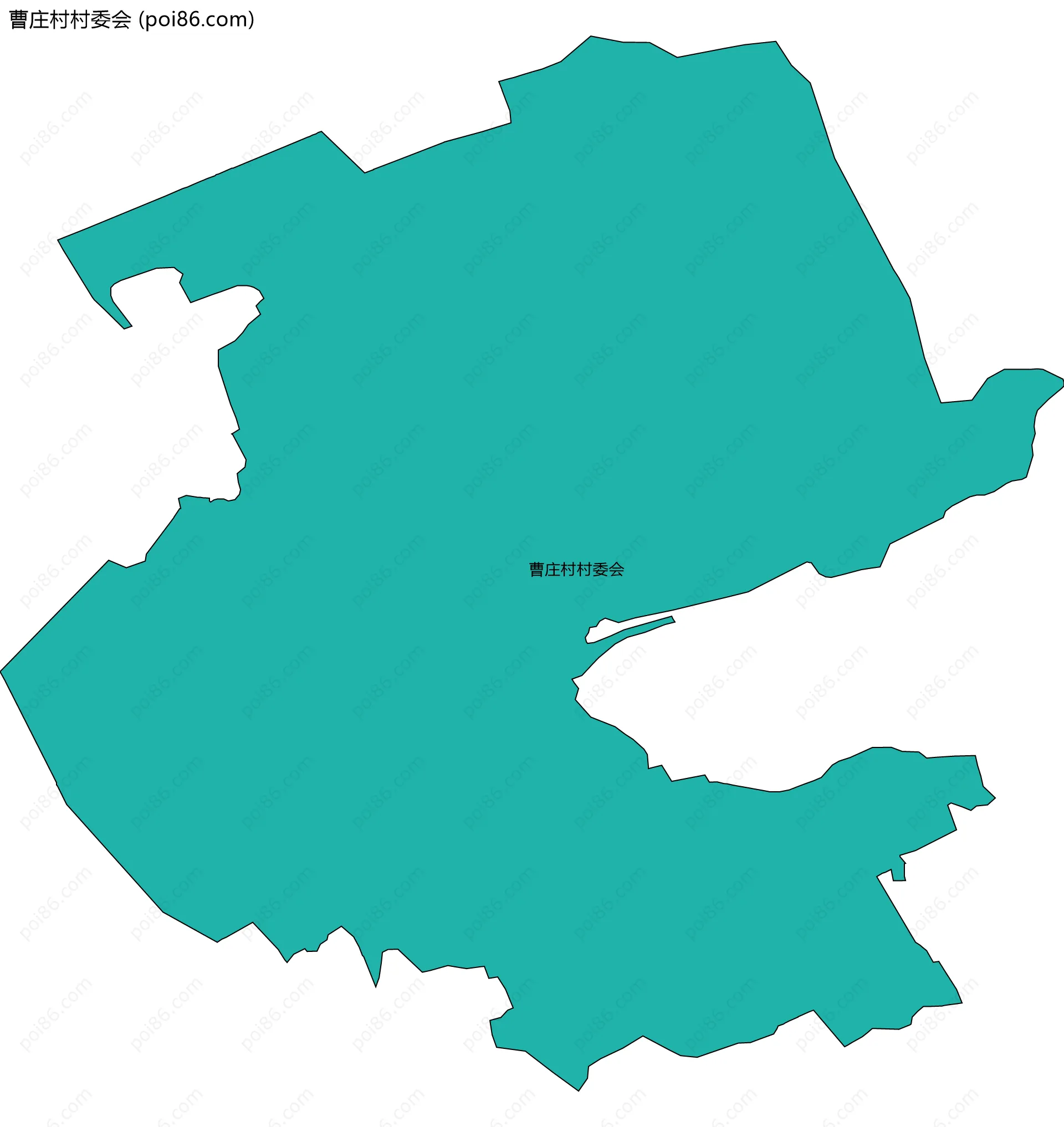 曹庄村村委会边界地图