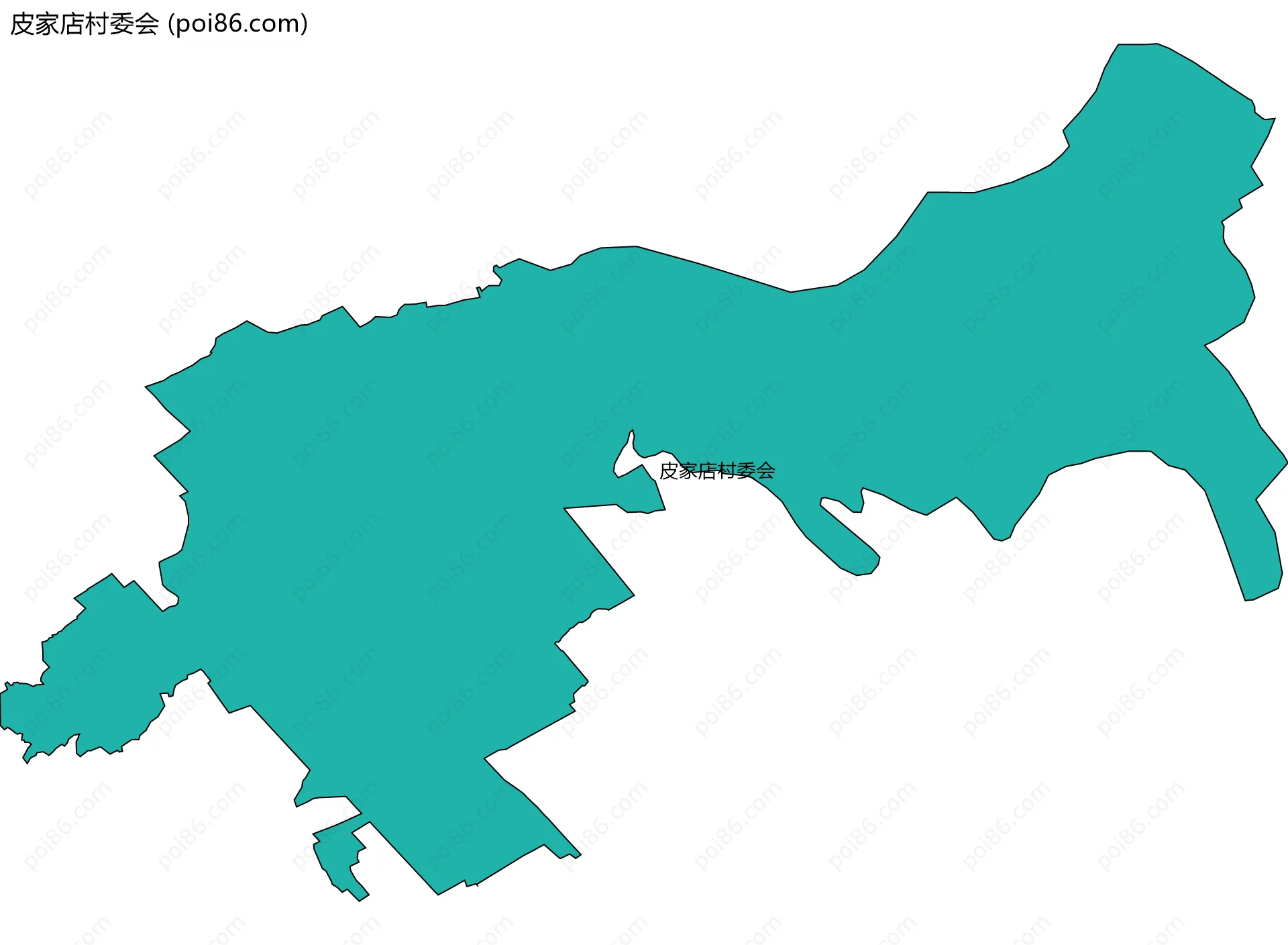 皮家店村委会边界地图