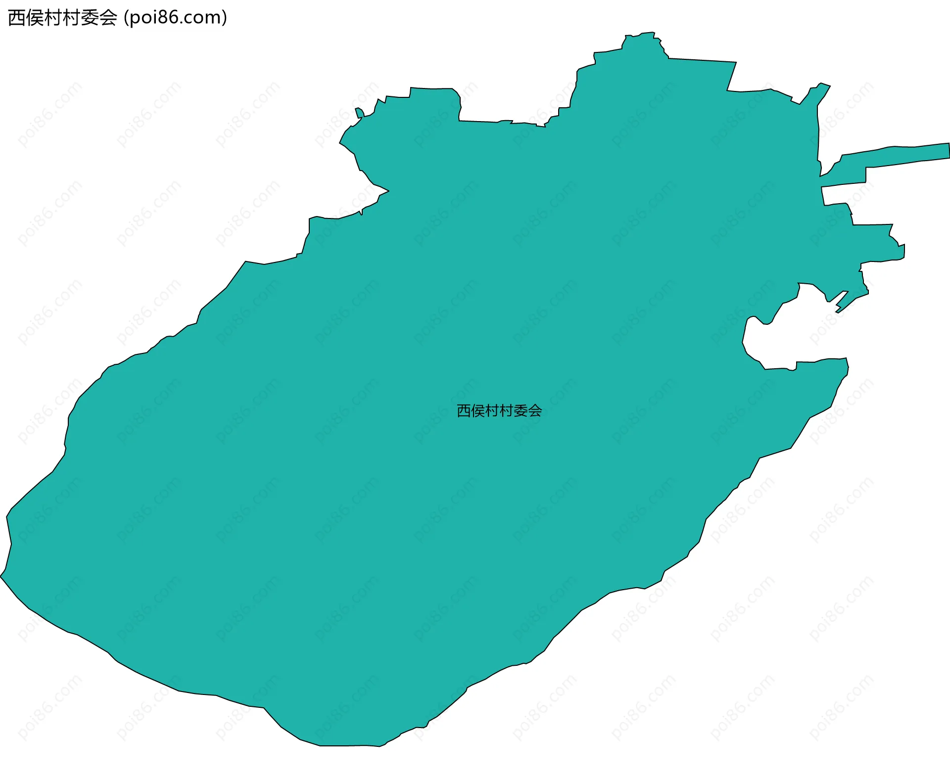 西侯村村委会边界地图