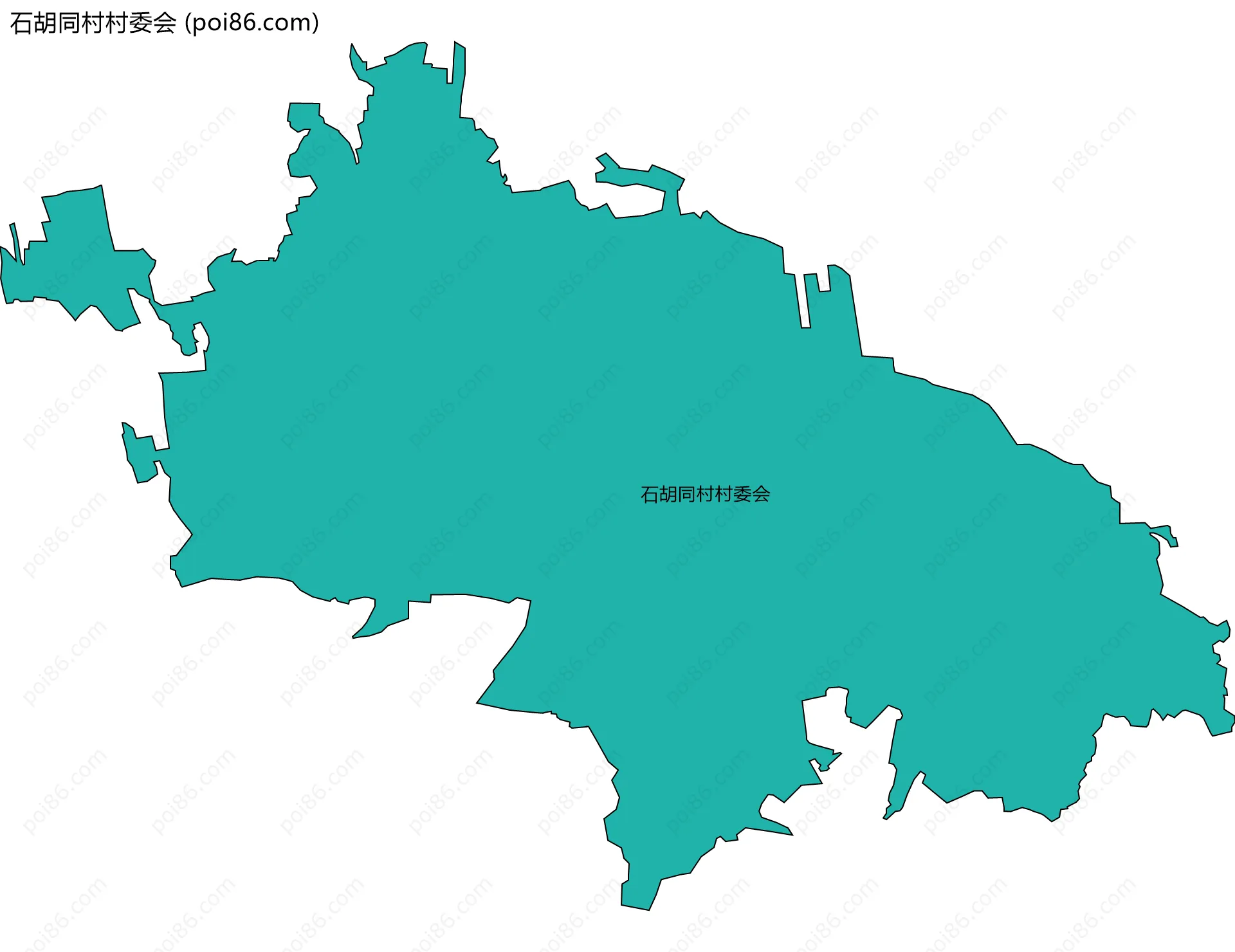 石胡同村村委会边界地图