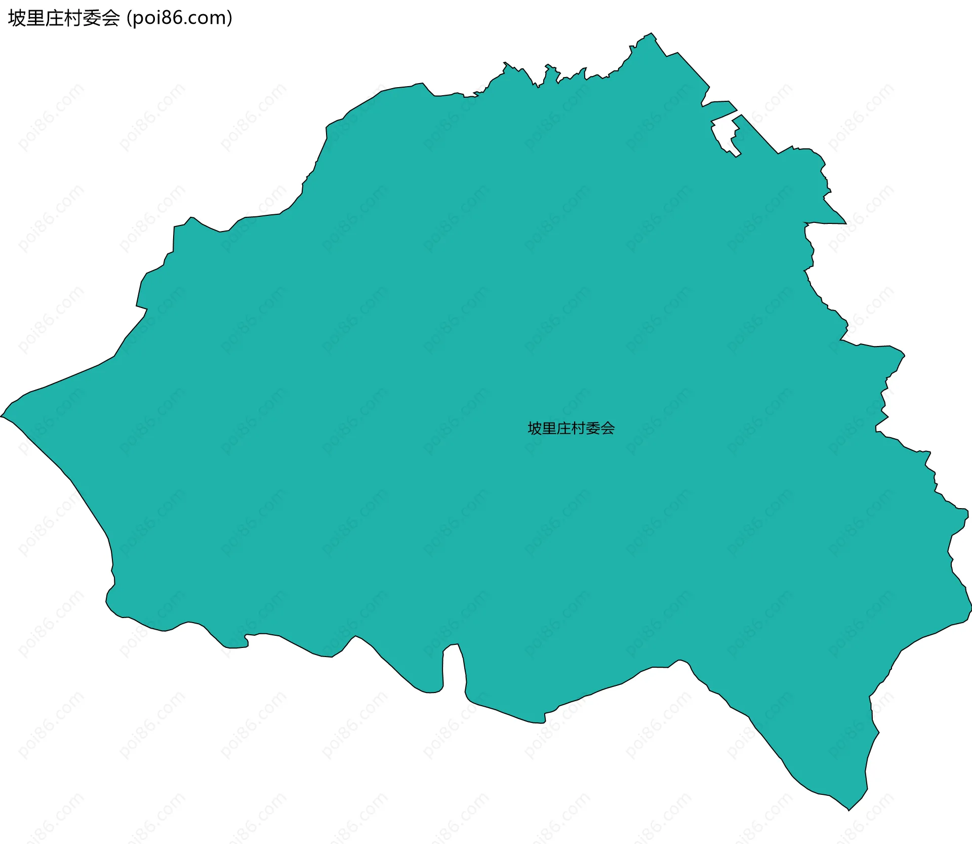 坡里庄村委会边界地图
