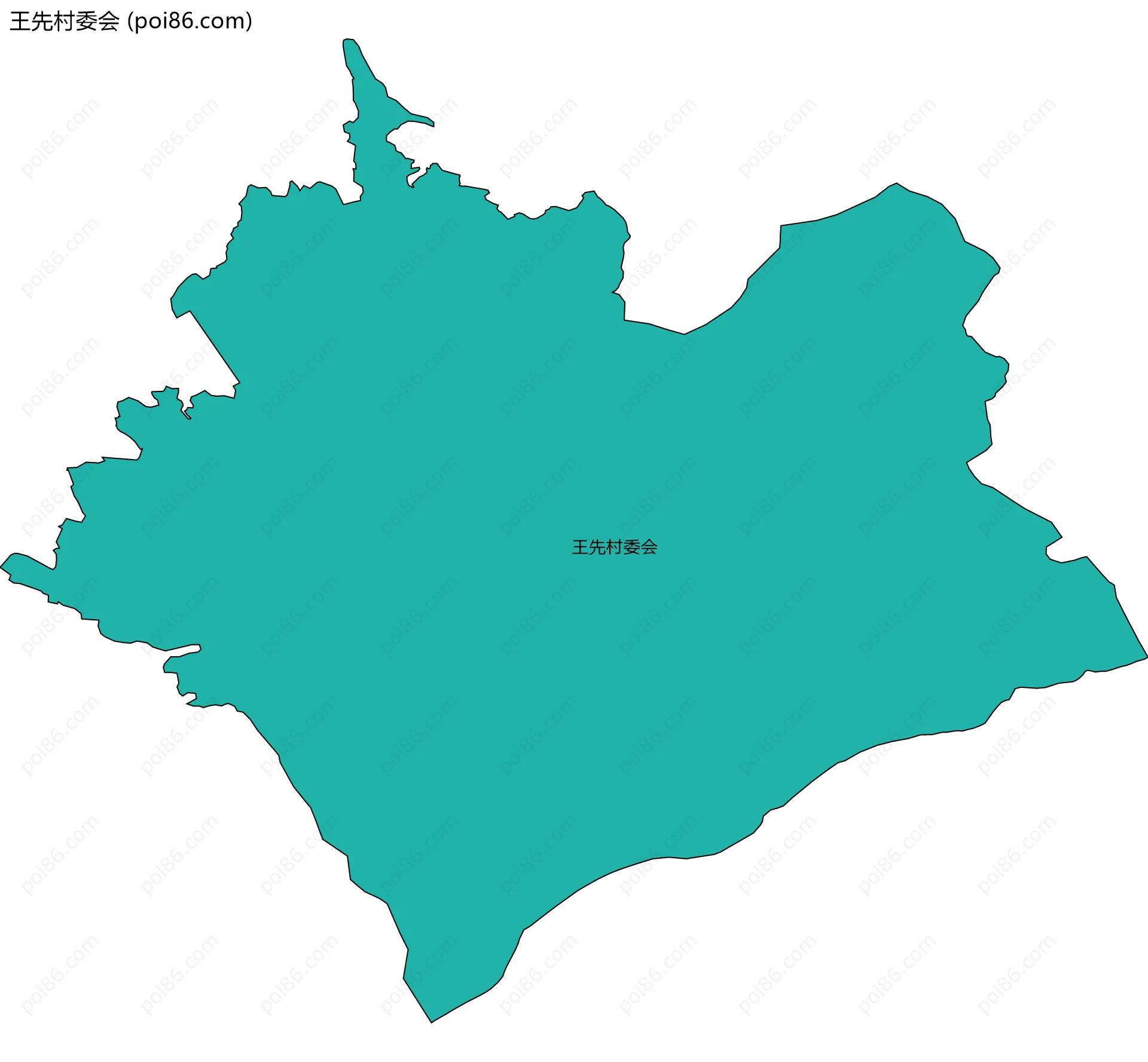 王先村委会边界地图