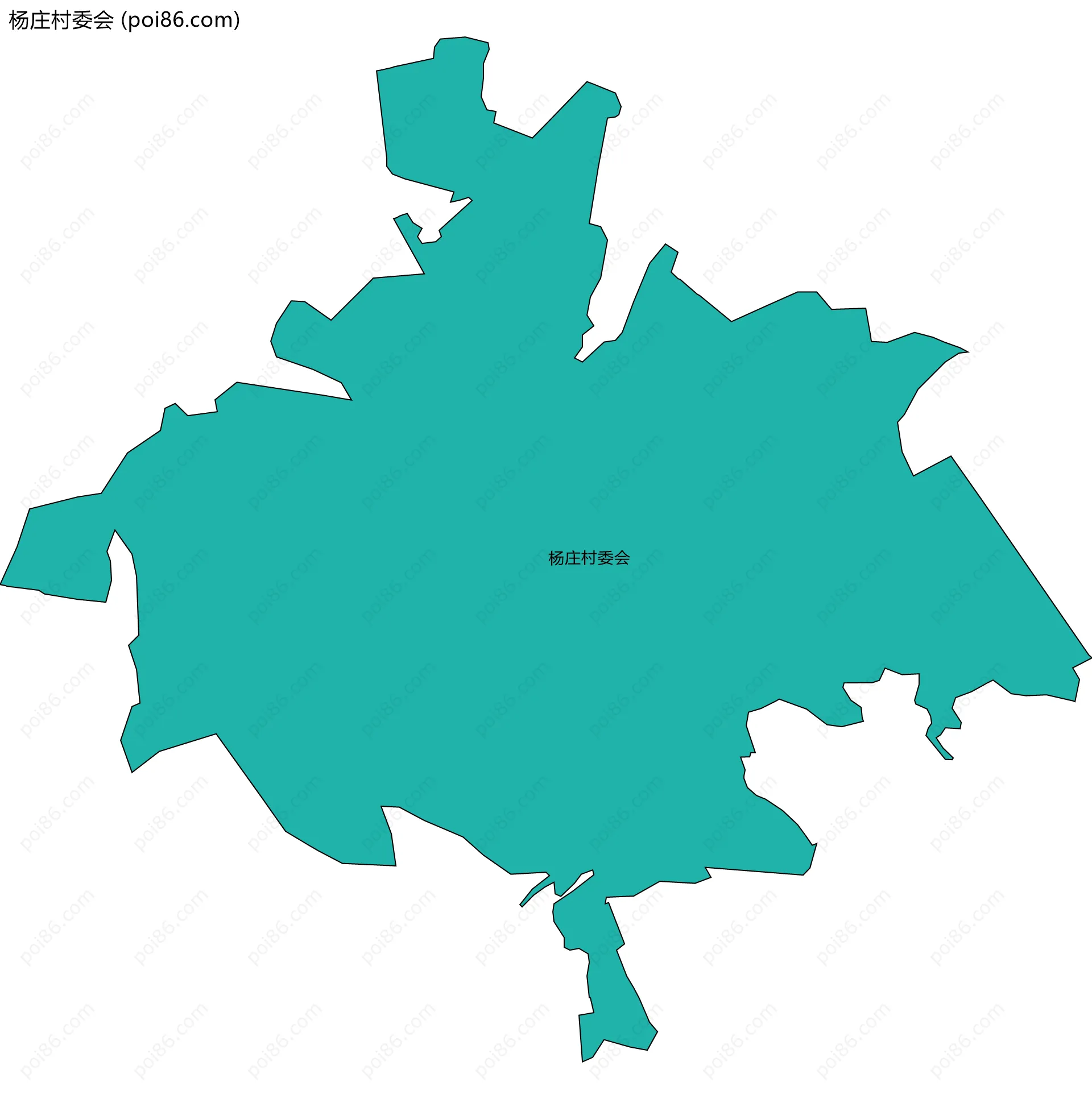 杨庄村委会边界地图