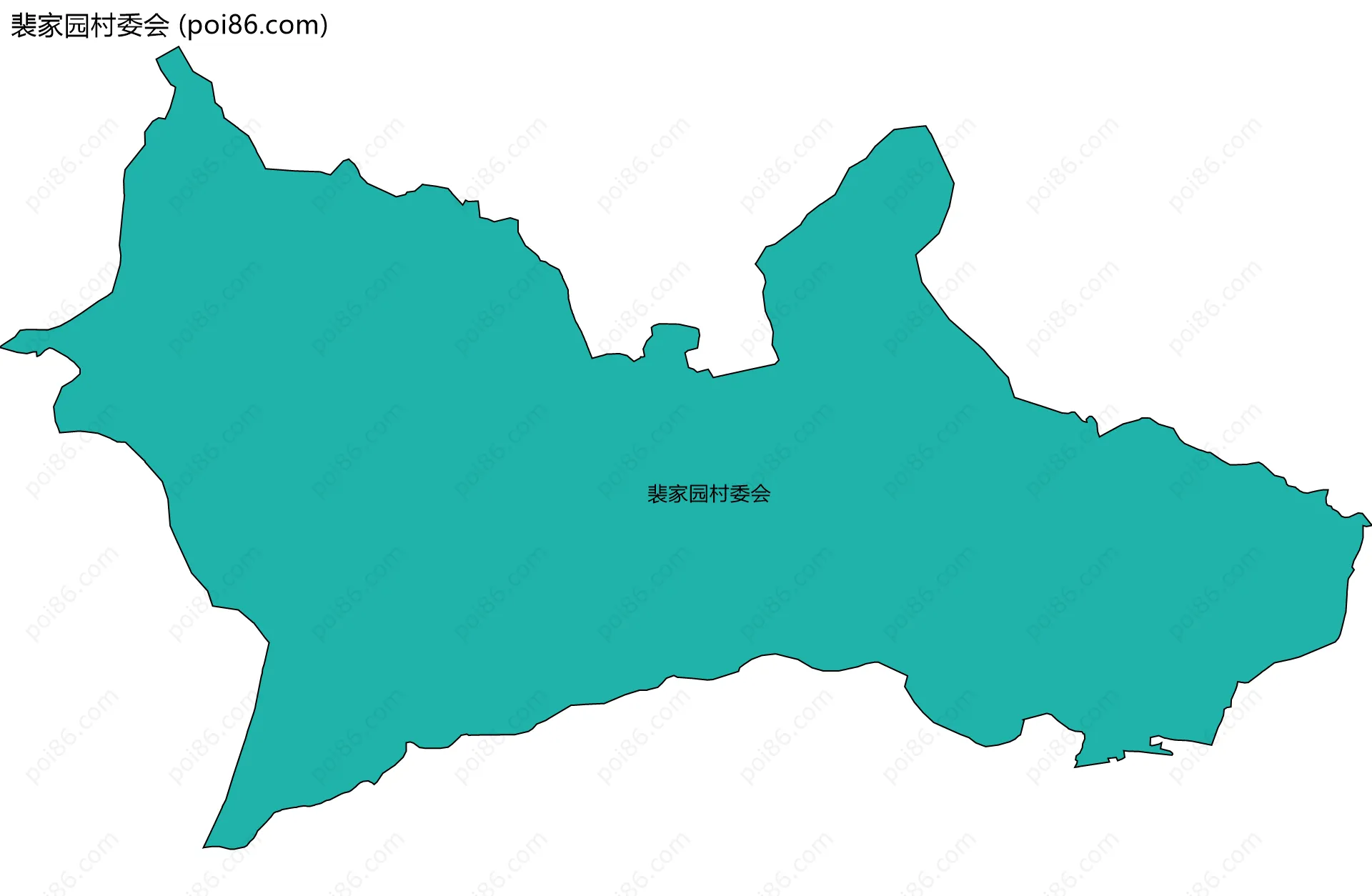 裴家园村委会边界地图